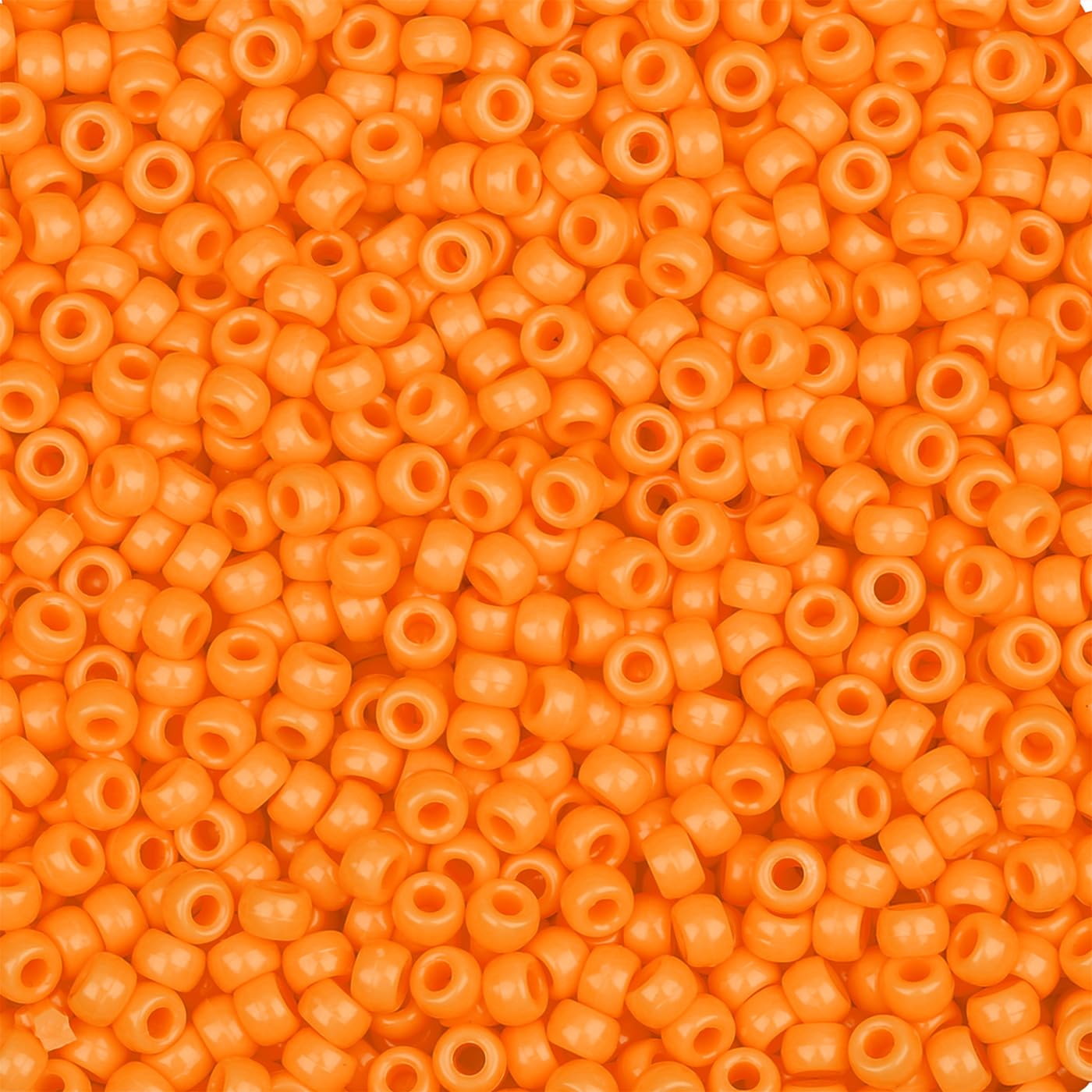 GUJOXILA Deep Orange Pony Beads Bulk 1000Pcs Kandi Beads for Bracelet Making Hair Bead for Braids Green Acrylic Pony Bead for Crafting Bracelets Necklaces Jewelry Making 6×9mm