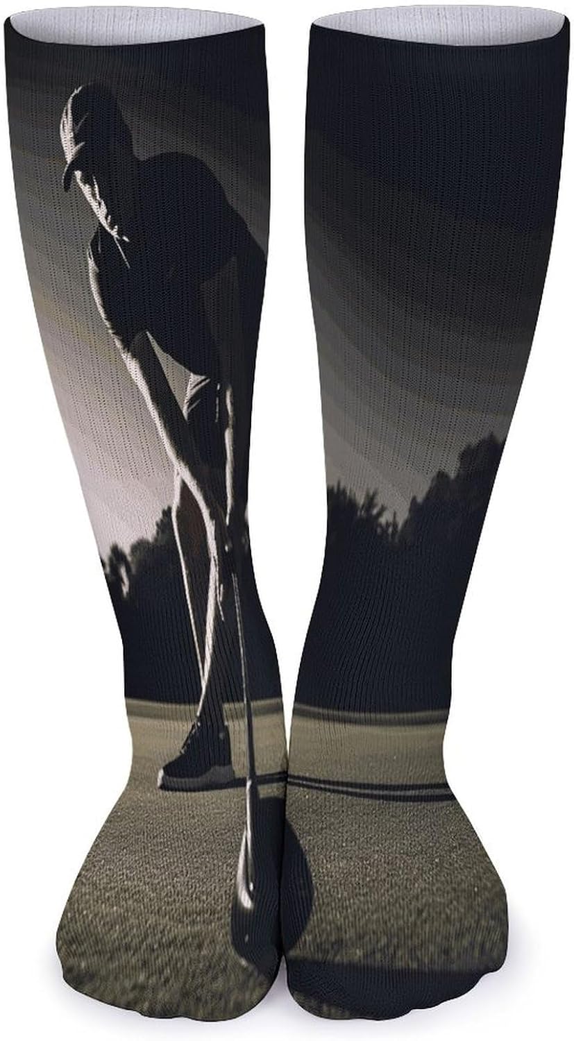 Golf Fitness Stocking - Cute Casual Long Athletic,Crew Sock for Men Women,Running Socks Soft Breathable for Gift