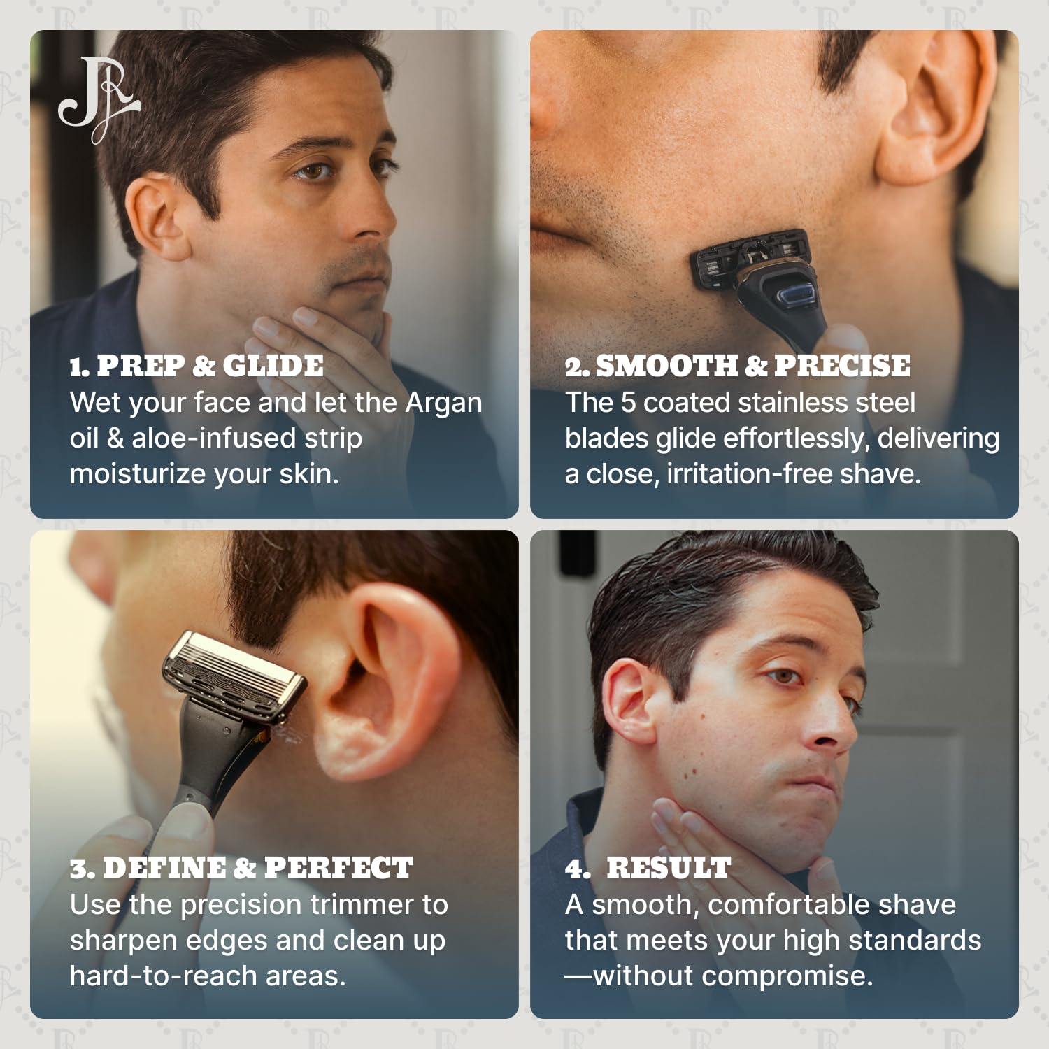 Jeremy's Razors Men's 5-Blade Razor Starter Kit