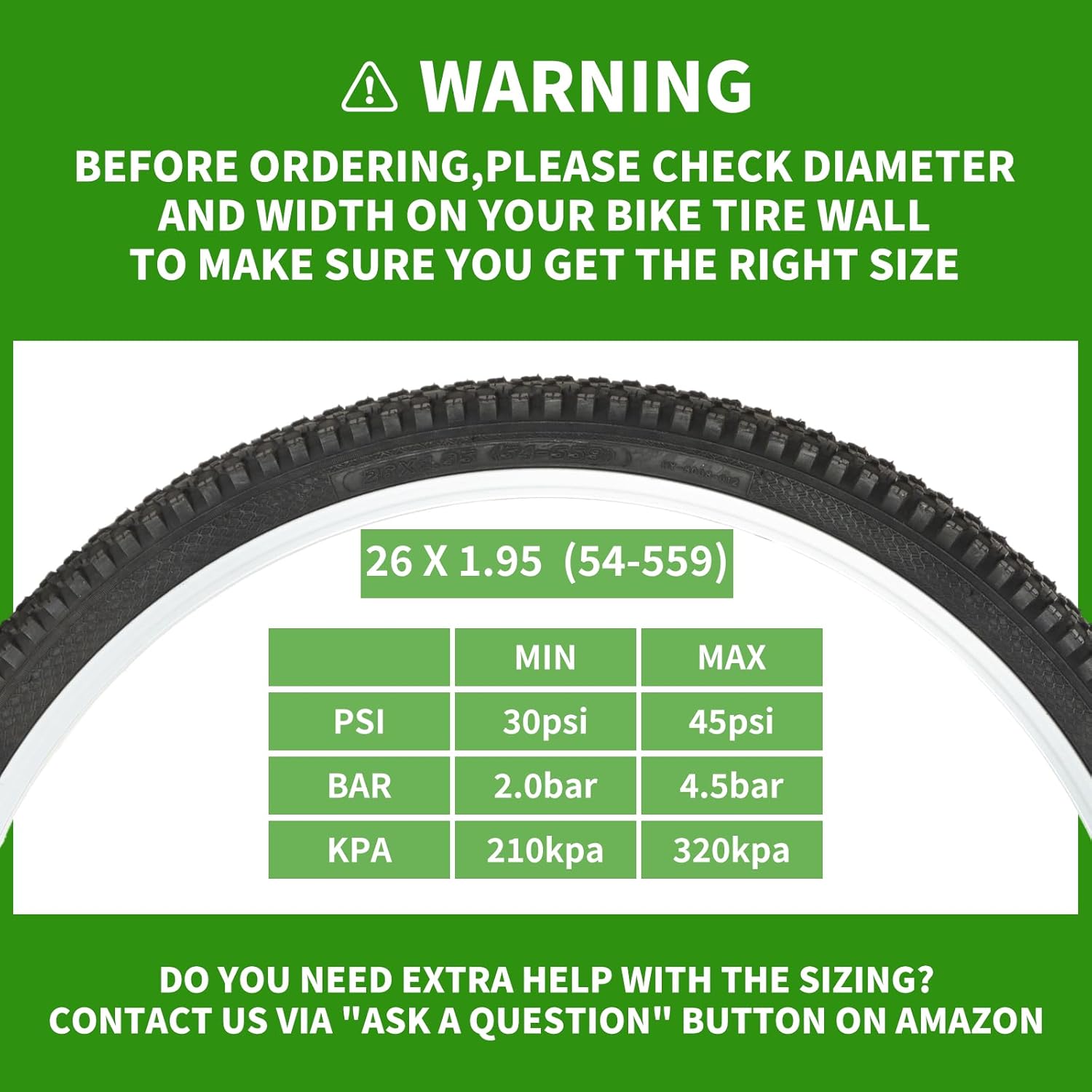 2-Pack 26" Foldable Bike Tire Set (26x1.95 / 26x2.125) - Complete 8-Piece Kit with Inner Tubes, Rim Strips & Tire Levers - Universal Replacement for Adult MTB, Beach Cruisers & Mountain Bikes