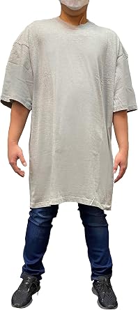 Big and Tall Plain Tee Men Heavy Weight S/S T-Shirts Crew Neck Solid