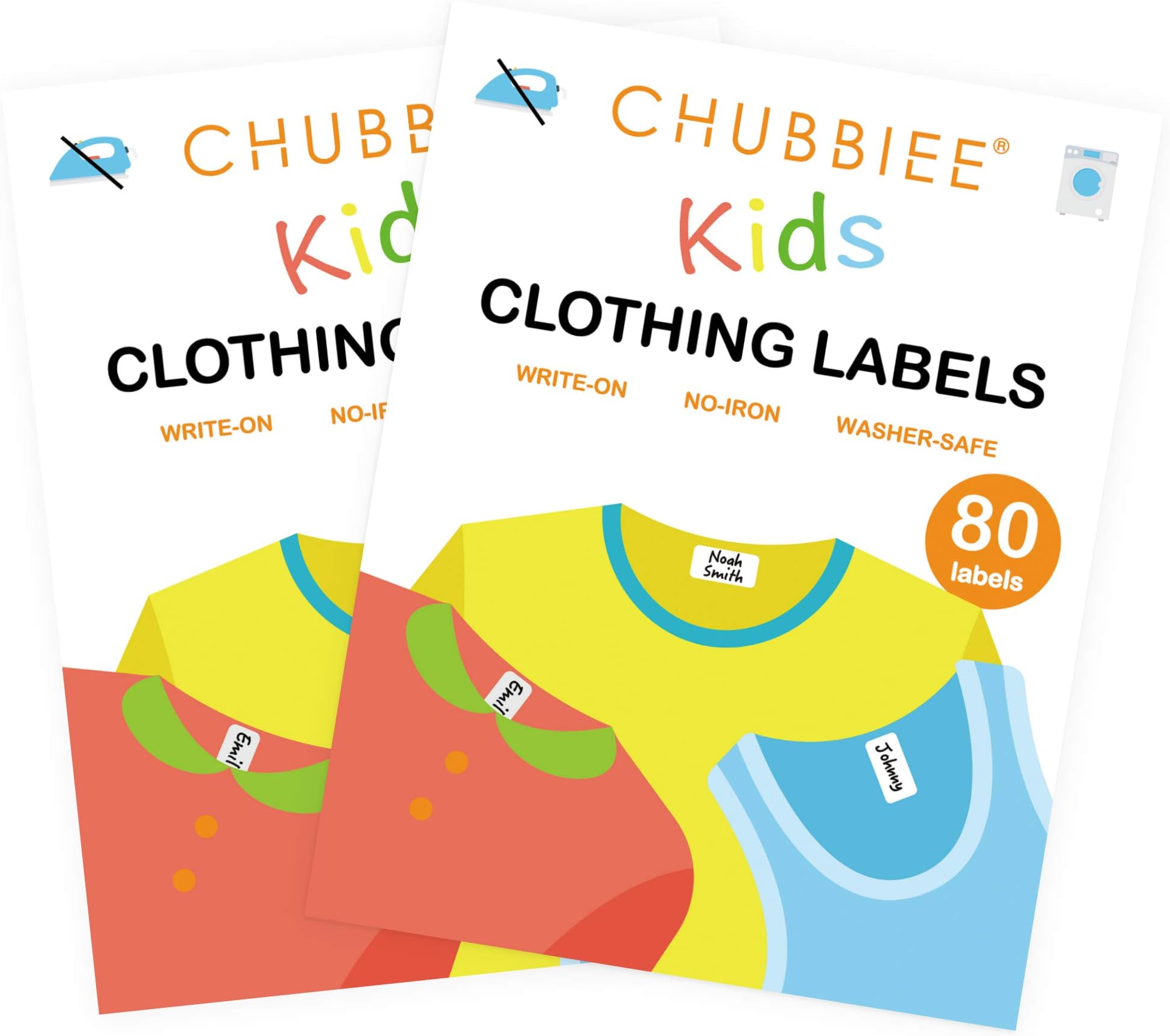 Amazon.com : No-Iron Kids Clothing Labels, Stick-On Fabric Labels for Daycare, Washer & Dryer ...
