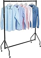 Vista 2 de Yaxa Basics Perchero enrollable resistente, para ropa colgante, organizador y almacenamiento, 1,21 x 1,52 m - Negro