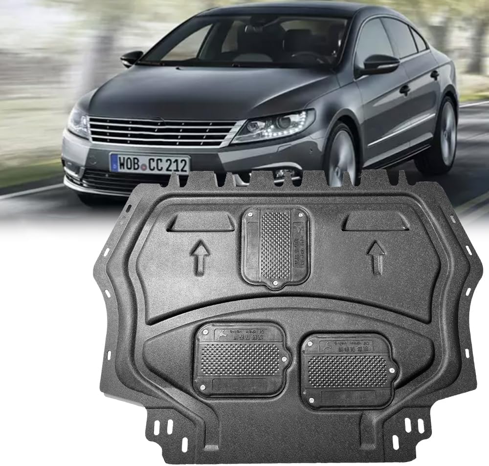 Engine Guards Mud Flaps for VW CC 2009-2017 Front Engine Splash Shield Guards Suitable for CC Under Engine Cover Directly Replace Original One Black