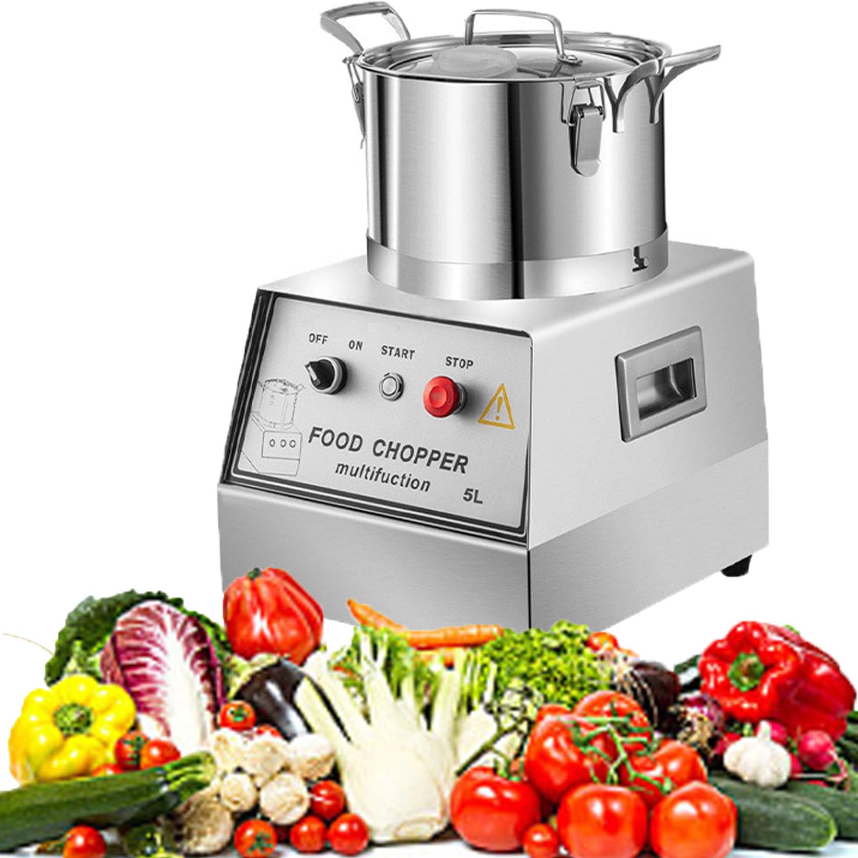 ZHIXUMM Stainless Steel Vegetable Chopper & Meat Grinder,Heavy Duty 5l,7l,10l,15l 15L