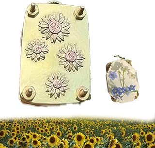 Micro Flower Press, Micro Plant Embossing Kit, Handmade DIY Embossing Tool Kit, Used for Preserving Flower and Leaf Plants (Sunflower)