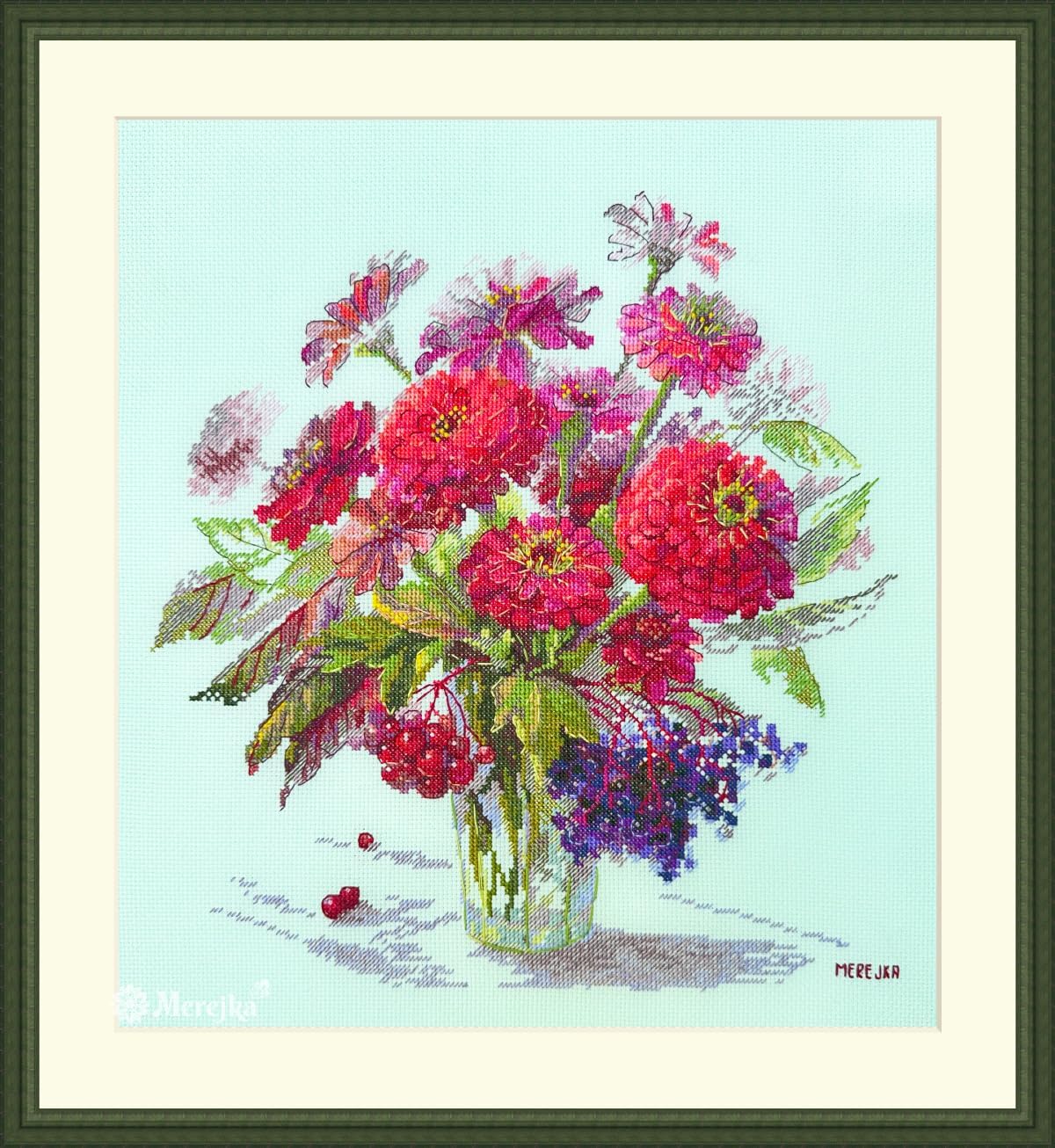 Merejka K-221 September Colour Counted Cross Stitch Kit, Cotton, Multi-Colour, 29 x 26 cm