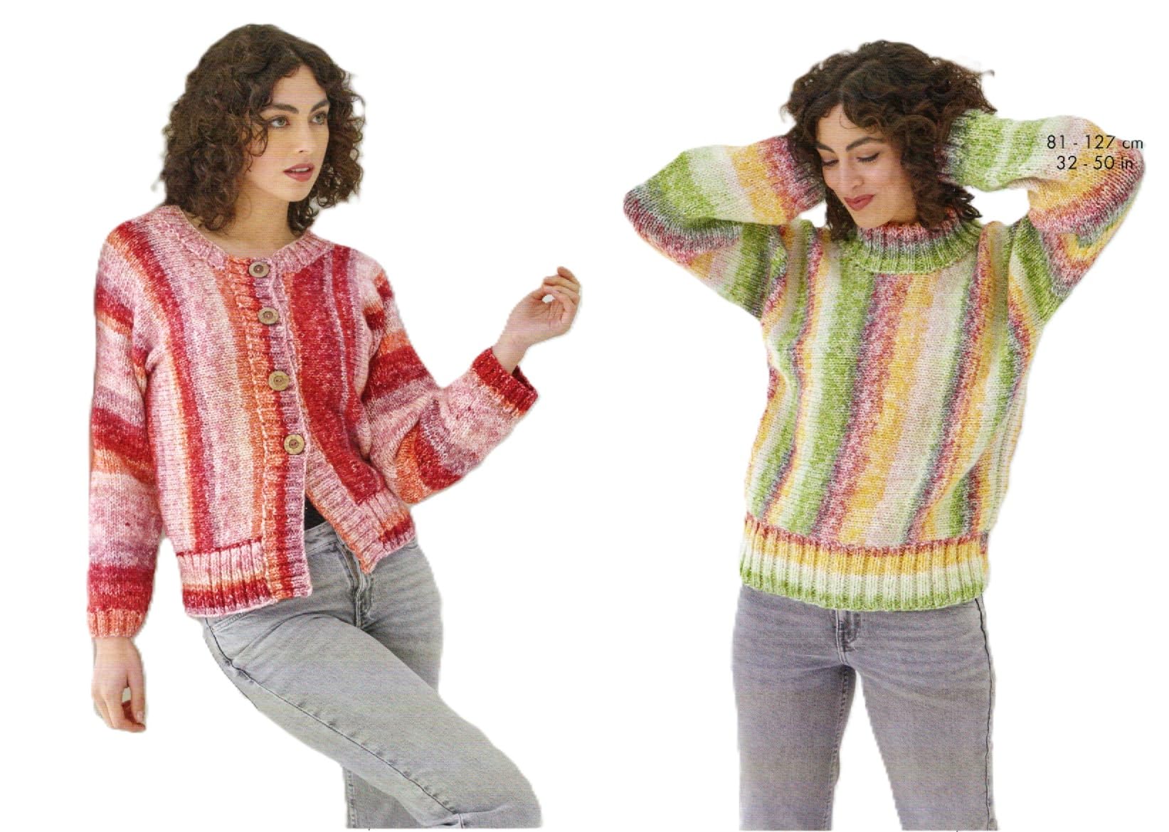 King Cole Ladies Sweater & Jacket Knitting Pattern 6204 - Chunky