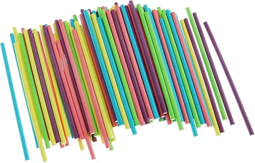 Miniatura 4 de ZYAMY 100 unidades de palillos de paletas de colores de 0.394x0.138 in 4 pulgadas palillos de piruleta 5 colores DIY Bakeware Cake Kitchen Gadgets