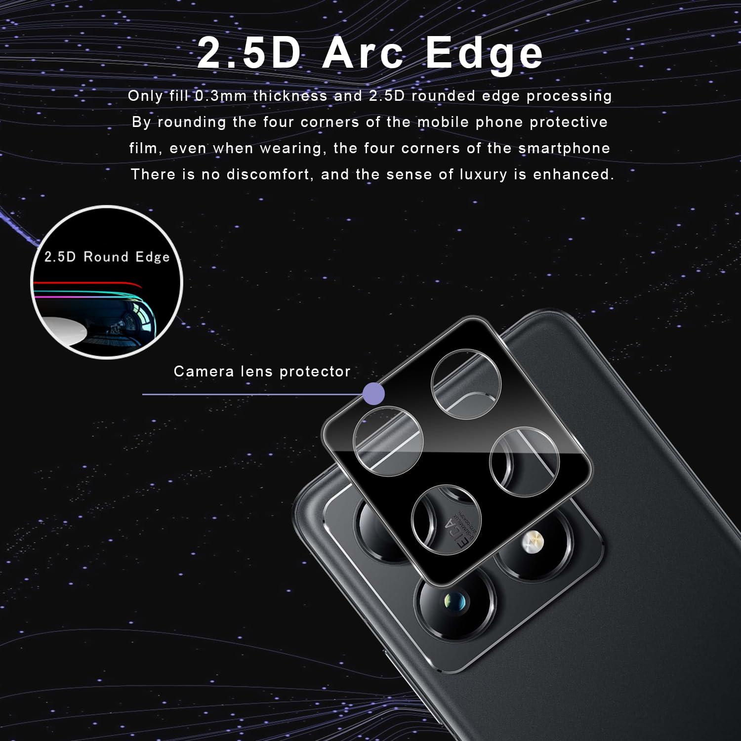 Film Protection Verre Trempé Pour Objectif Xiaomi Mi 14T Pro 5G - 9H, 2 Pièces, Ultra-transparent