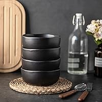 Vista 6 de AmorArc Juego de 4 cuencos de cerámica para cocina, cuencos grandes de 28 onzas para comida, cuencos de cocina resistentes a las astillas con borde