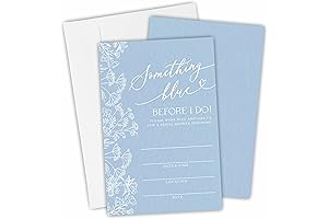 25 Bridal Shower Invitation With Envelopes - Something Blue Before I Do Bridal Shower