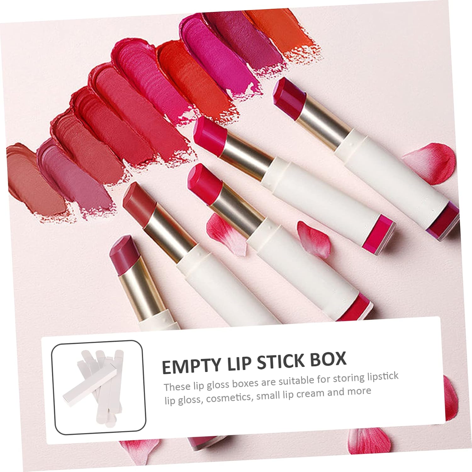 50Pcs Paper Lipstick Packaging Boxes White Foldable for Lip Gloss Storage image 5