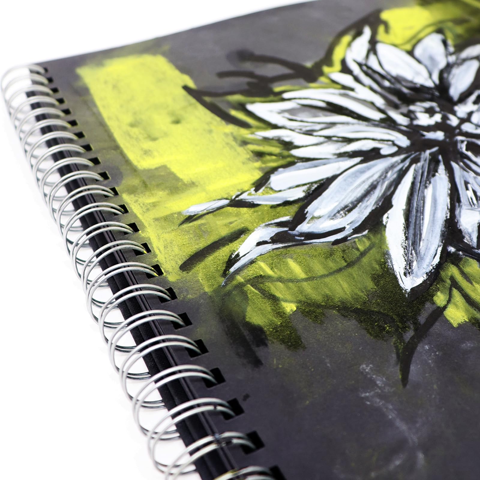 Artway Studio - Spiral Bound A3 Black Card Sketchbook - Portrait - 60 Sides/30 Pages of Recycled 270gsm Black Card - Hardback - Image 3