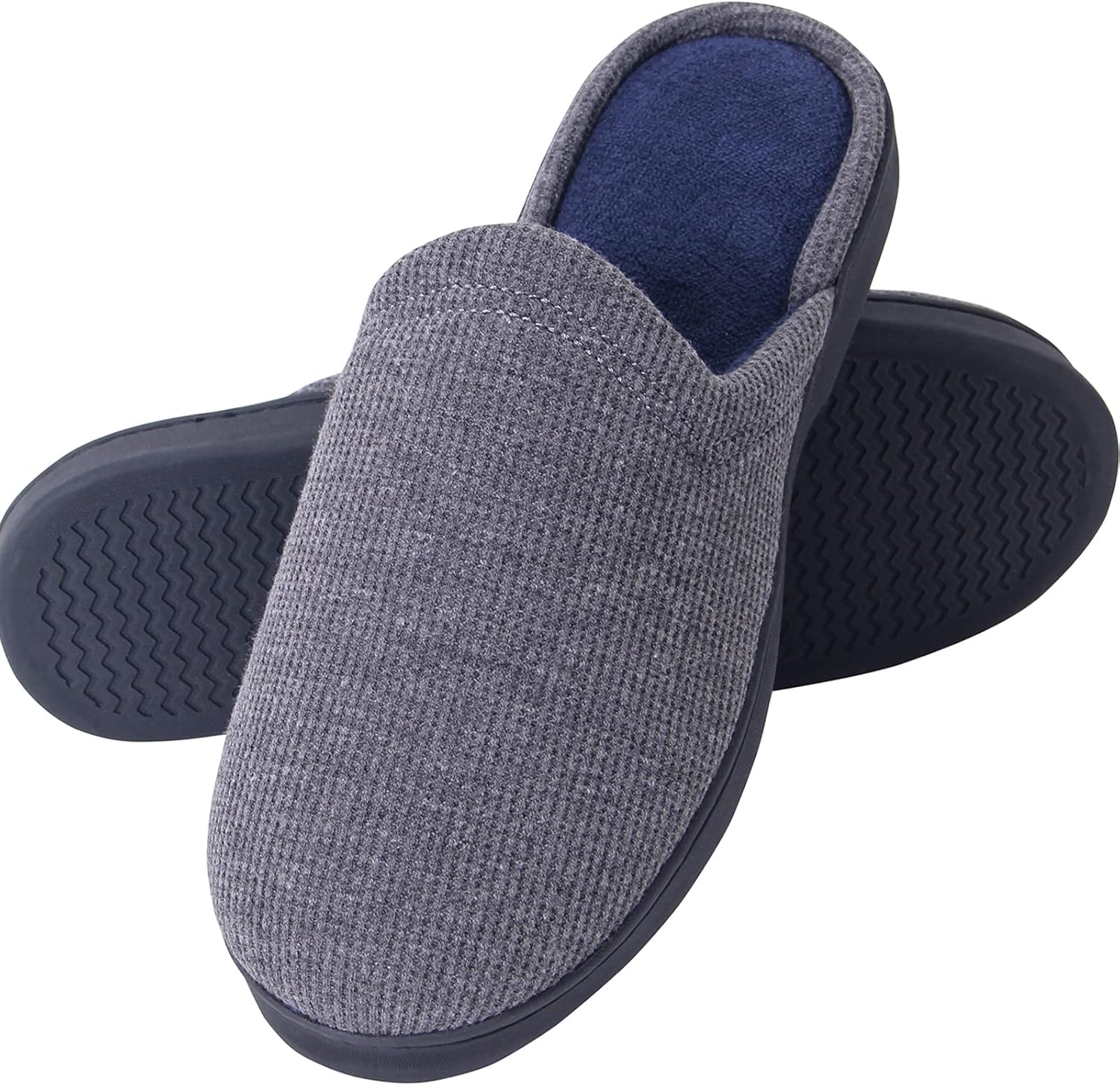 Amazon.com | PECKVEDA House Slippers for Men Memory Foam Indoor Outdoor ...