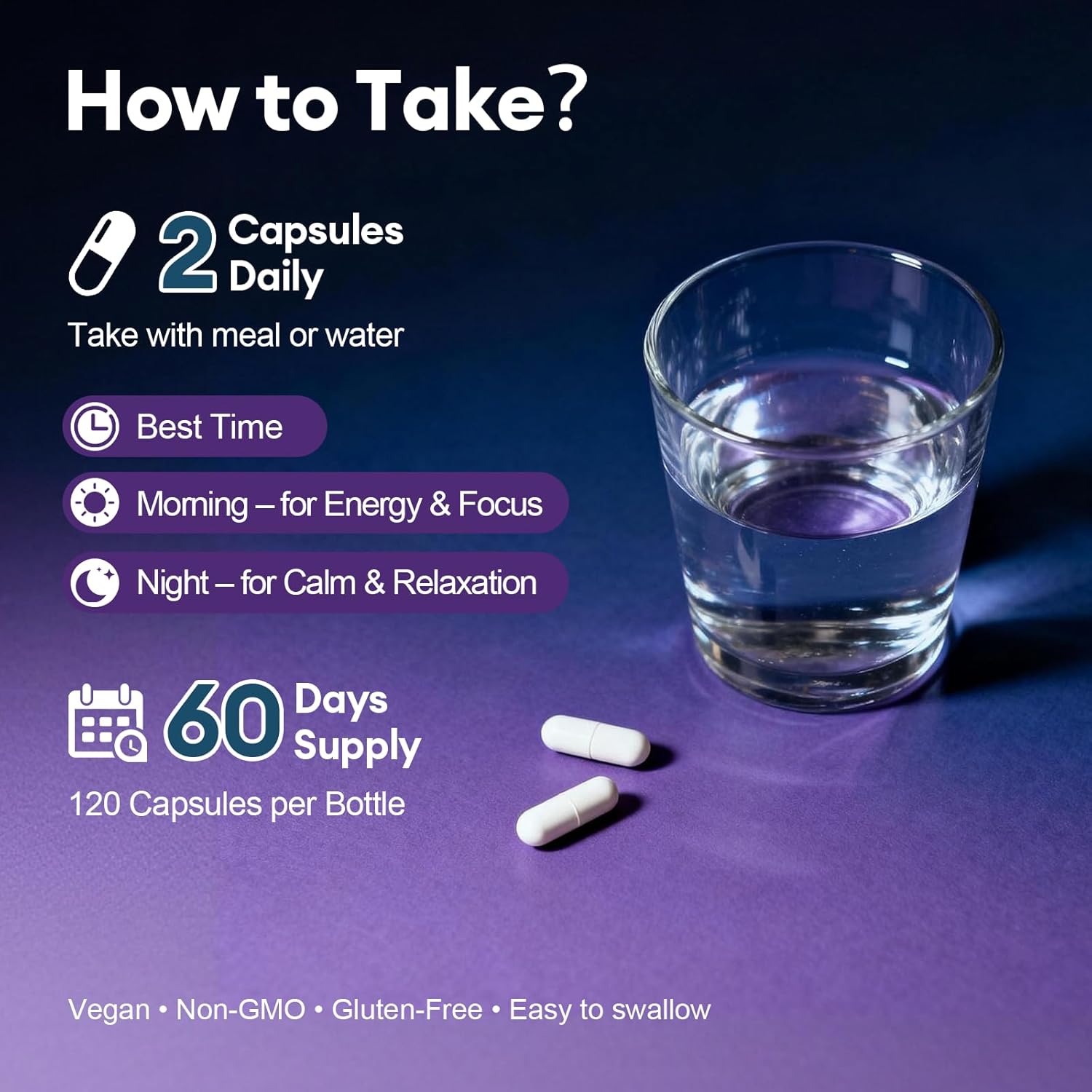 Magnesium Complex w/Magnesium Glycinate, Malate, Citrate | 24-in-1 Magnesium Supplement w/Ashwagandha, L-Theanine & NAD+ | Supports Calm, Energy, Muscle & Sleep | Non-GMO, 120 Vegan Caps - Image 8