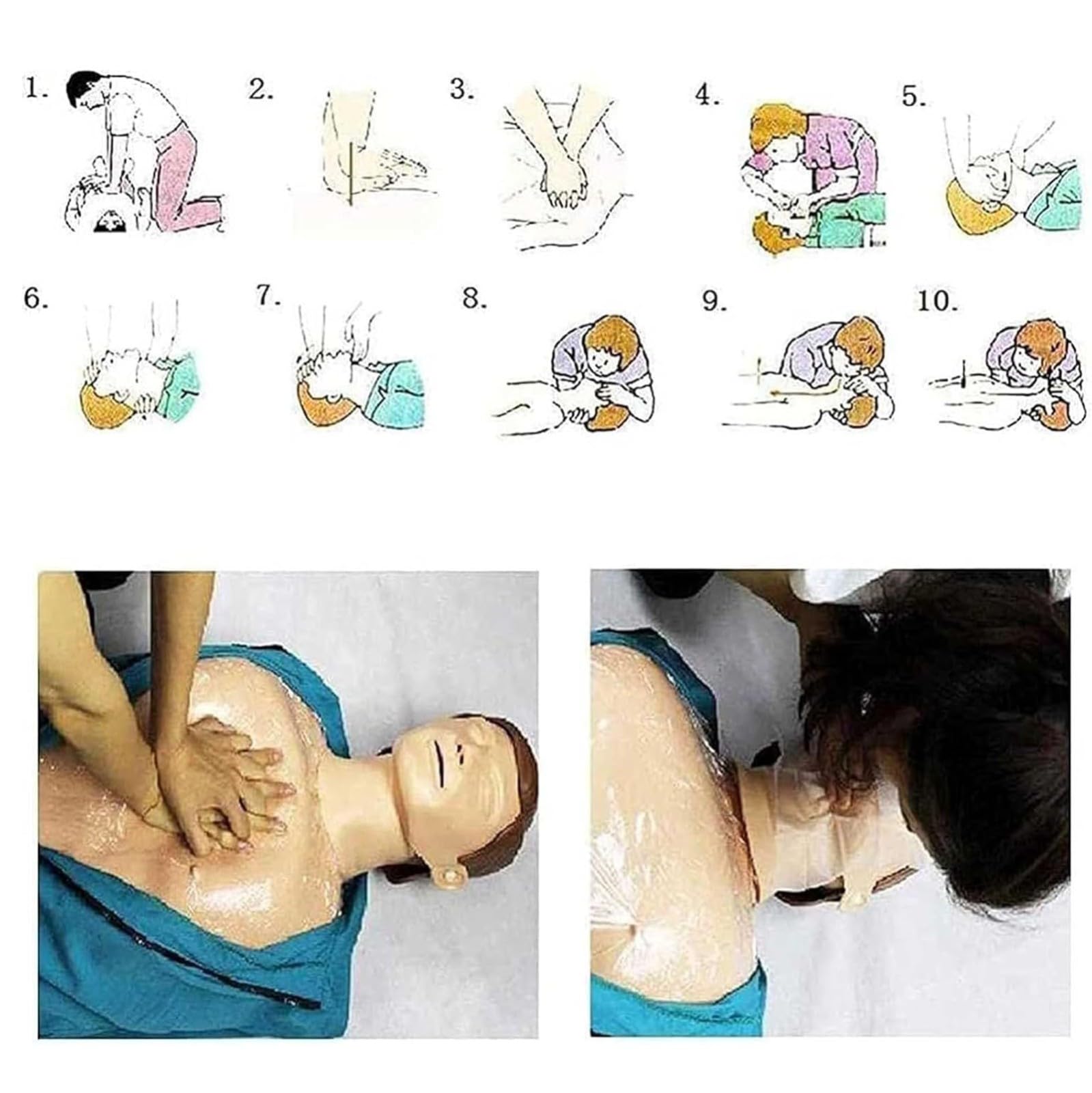 Reanimationspuppe Erwachsene Erste Hilfe Trainingspuppe CPR Medizinische Puppe für Medizinische Pädagogische Trainingshilfe