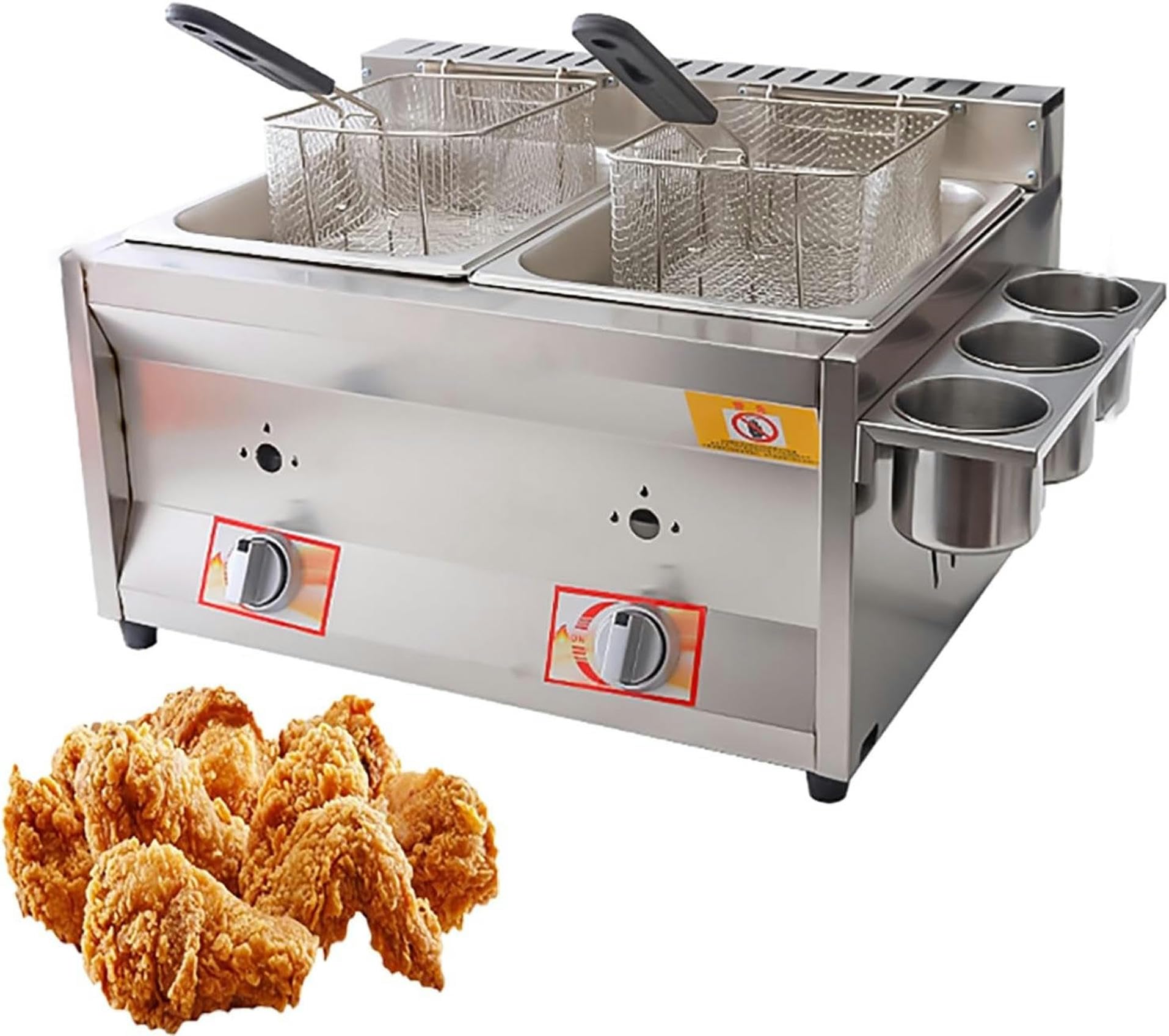 Friteuse à gaz commerciale inox : finie l'attente pour vos frites et dinde