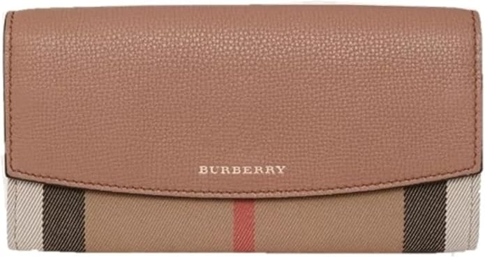 【美品】BURBERRY キャンバス レザー 長財布 レッド ベージュ バーバリー BURBERRY ラウンドファスナー 長財布 ホースフェリー