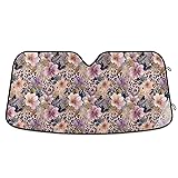 Retro Flower Golden Glitter car Windshield Sun Shade Foldable Folding Reflective Sun Shade as seen on tv Products tapa sol para Autos