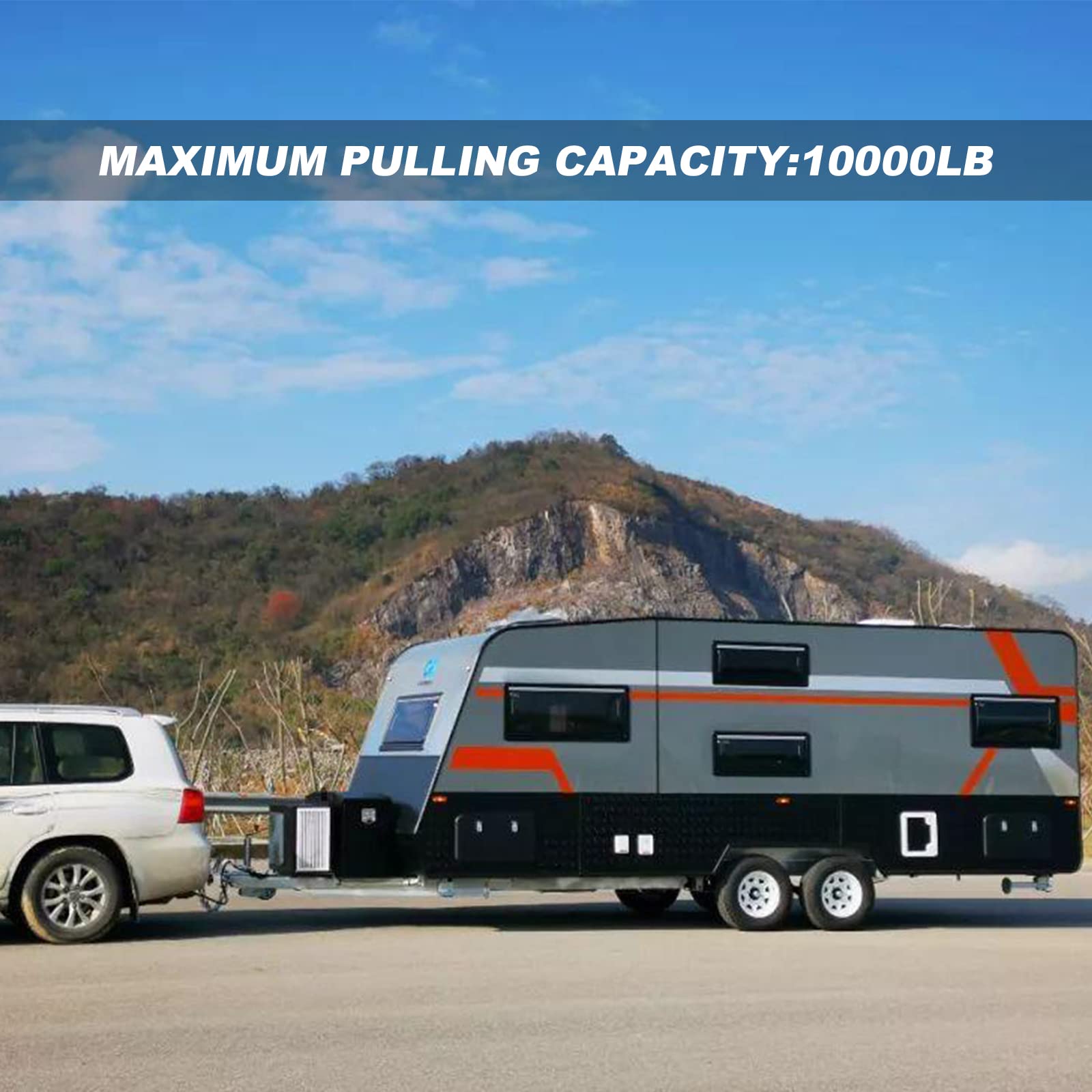 Adjustable Trailer Hitch - 10000 lbs Heavy Duty Aluminum Tow Hitch Fits 2