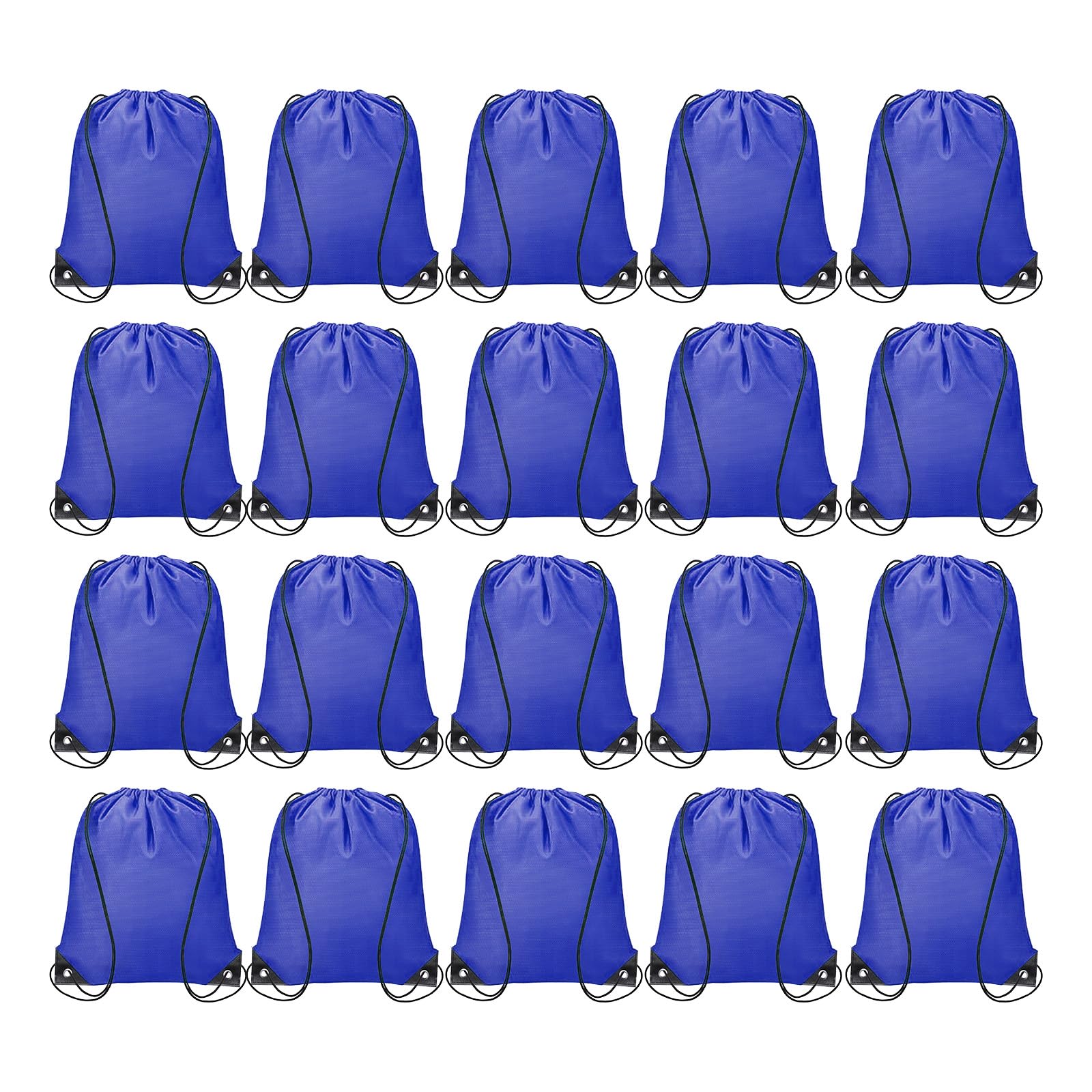 Muiltvoe 20pcs Drawstring Bags Draw String Backpack Bulk Polyester Sport Draw String Bag Gym Sack Cinch Tote String Backpack for Gym Party Sport Trip Swimming Beach, Orange