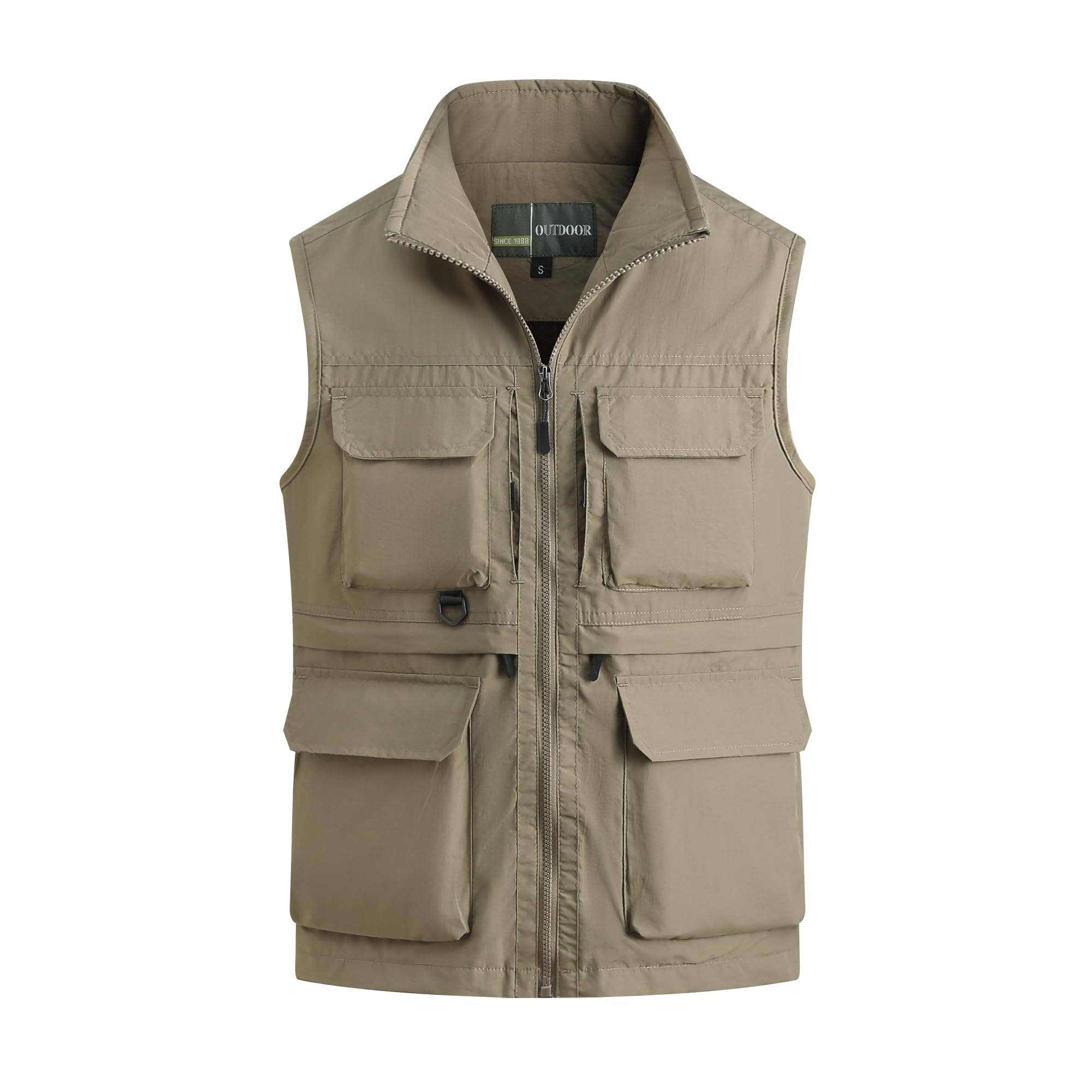 Homme Gilet de Pêche Séchage Rapide Gilet de Sport Gilet de Extérieur Décontracté Légère Respirant Veste Multi-Poches Sans Manches Veste Chasse Photographie Gilets