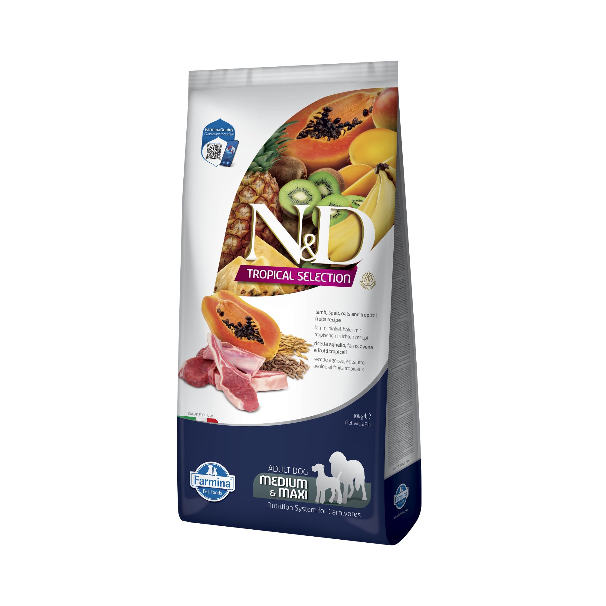 N&D Tropical Selection Lamb and tropical fruits Adult Medium & Maxi 10.00 kg