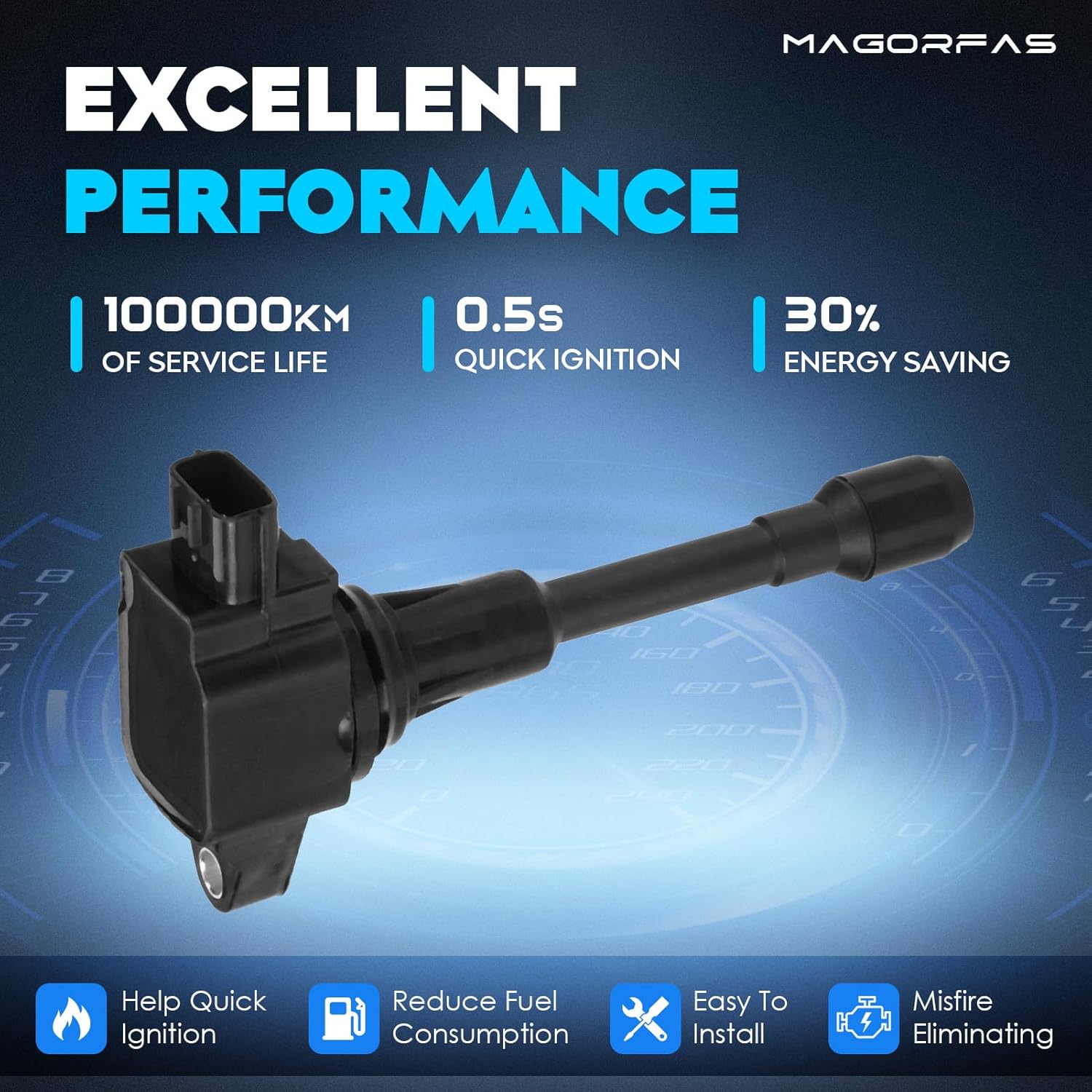 Ignition Coil for Nissan Infiniti 370Z FX50 G37 M37 M56 Q50 Q60 Q70 Q70L QX50 QX70 3.7L 5.6L 5.0L V6 V8 08 09 10 11 12 13 14 15 16 17 18 19 20 UF617 5C1788-6 Set