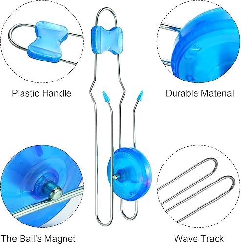 Vista 29 de Sumind 6 piezas de ruedas giratorias magnéticas retro, juguete de Navidad iluminado, rieles giroscópicos, Twirler, clásico, vintage, truco, Yoyo