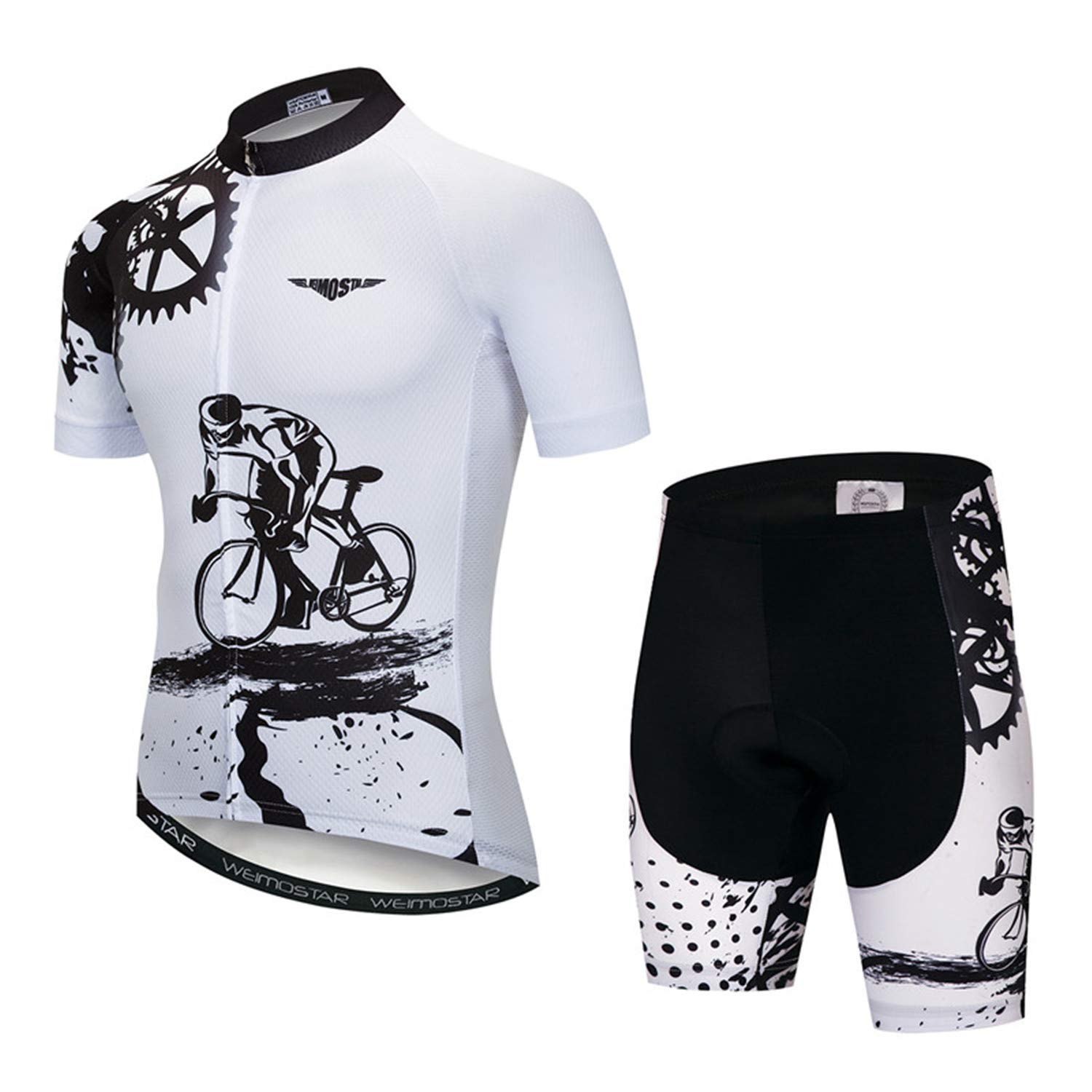 Maillot de ciclismo para hombre, manga corta, reflectante, para bicicleta