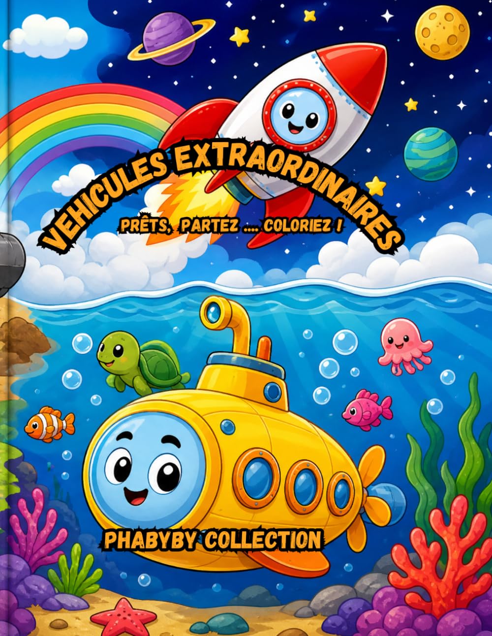 Véhicules Extraordinaires: Cahier de coloriage