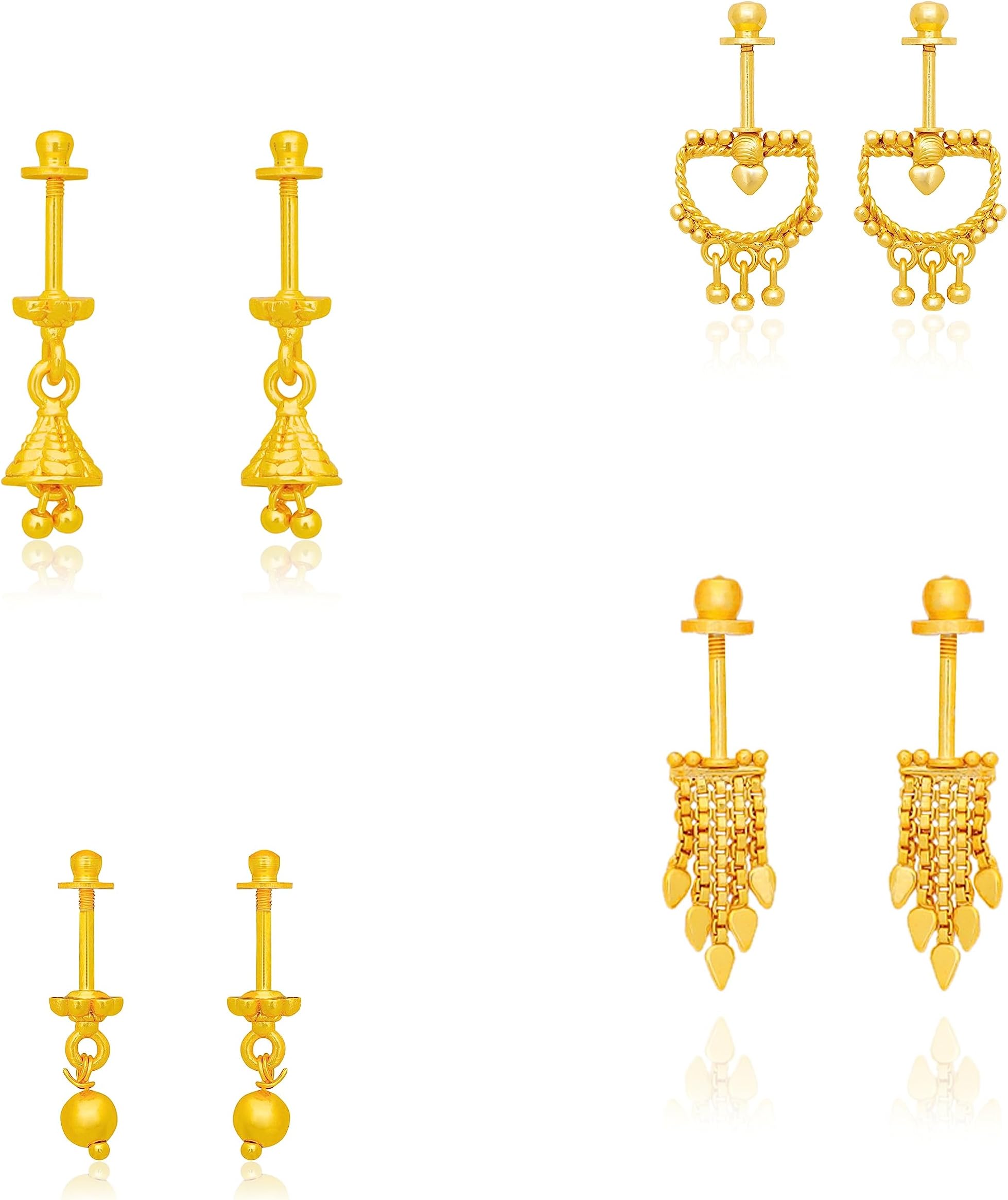 Traditional Gold Platted Maharashtiran Bugadi Earrings ERG2077,2078,1928,1817