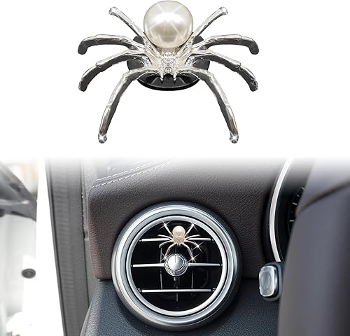 Decoración para el interior del automóvil, clips de ventilación de araña brillante, clips de ventilación de automóvil, accesorios brillantes para