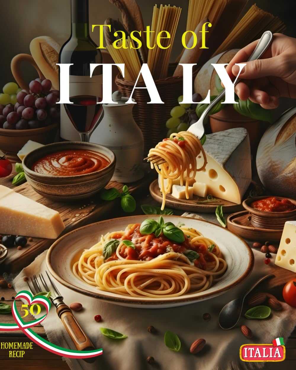 Authentic Italian Recipes: 50 Classic Dishes from Italy’s Heart: Easy Homemade Pasta, Pizza, Sauces & More for Everyday Cooking