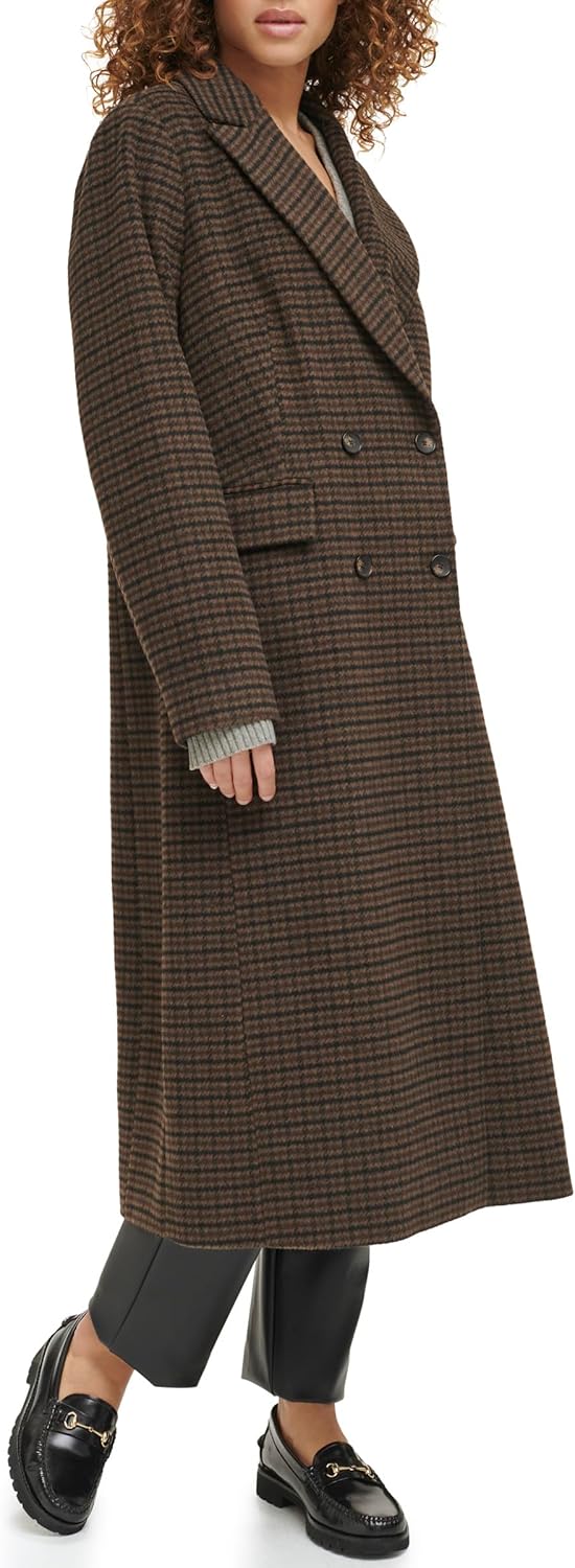 Levi's Womens Maxi Length Double Breasted Wool Blend Coat - Image 3