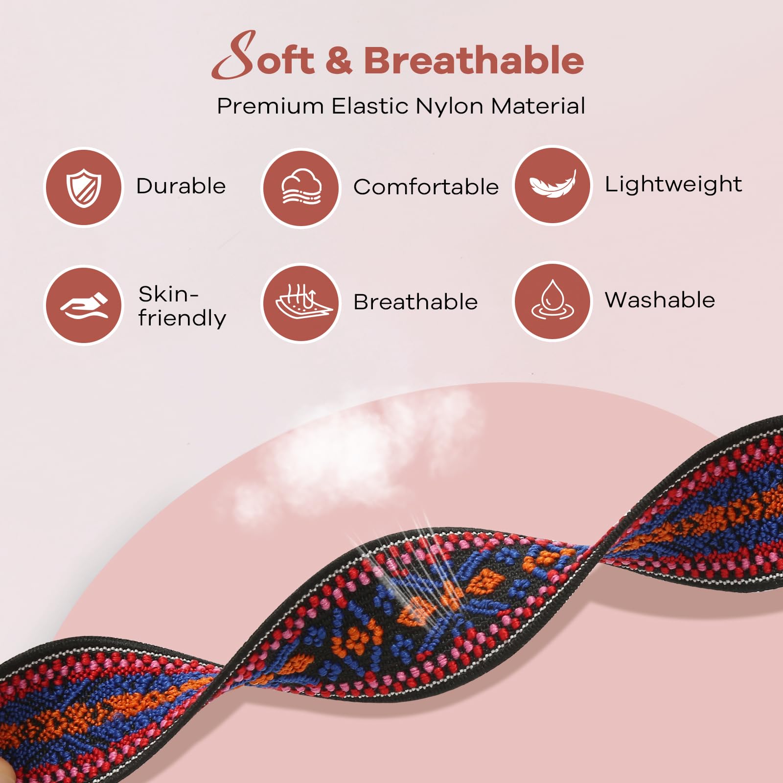 BTTNG Elastic Watch Straps Compatible with Google Pixel Watch 4/3 41mm/Pixel Watch 2/1 Bands for Women Men, Adjustable Stretchy Sport Nylon Bands Replacement Wristbands 3 Pack - 5