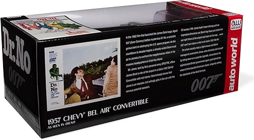 Miniatura 9 de Auto World James Bond 1957 Chevrolet Bel Air Convertible 1:18 Escala Diecast Modelo