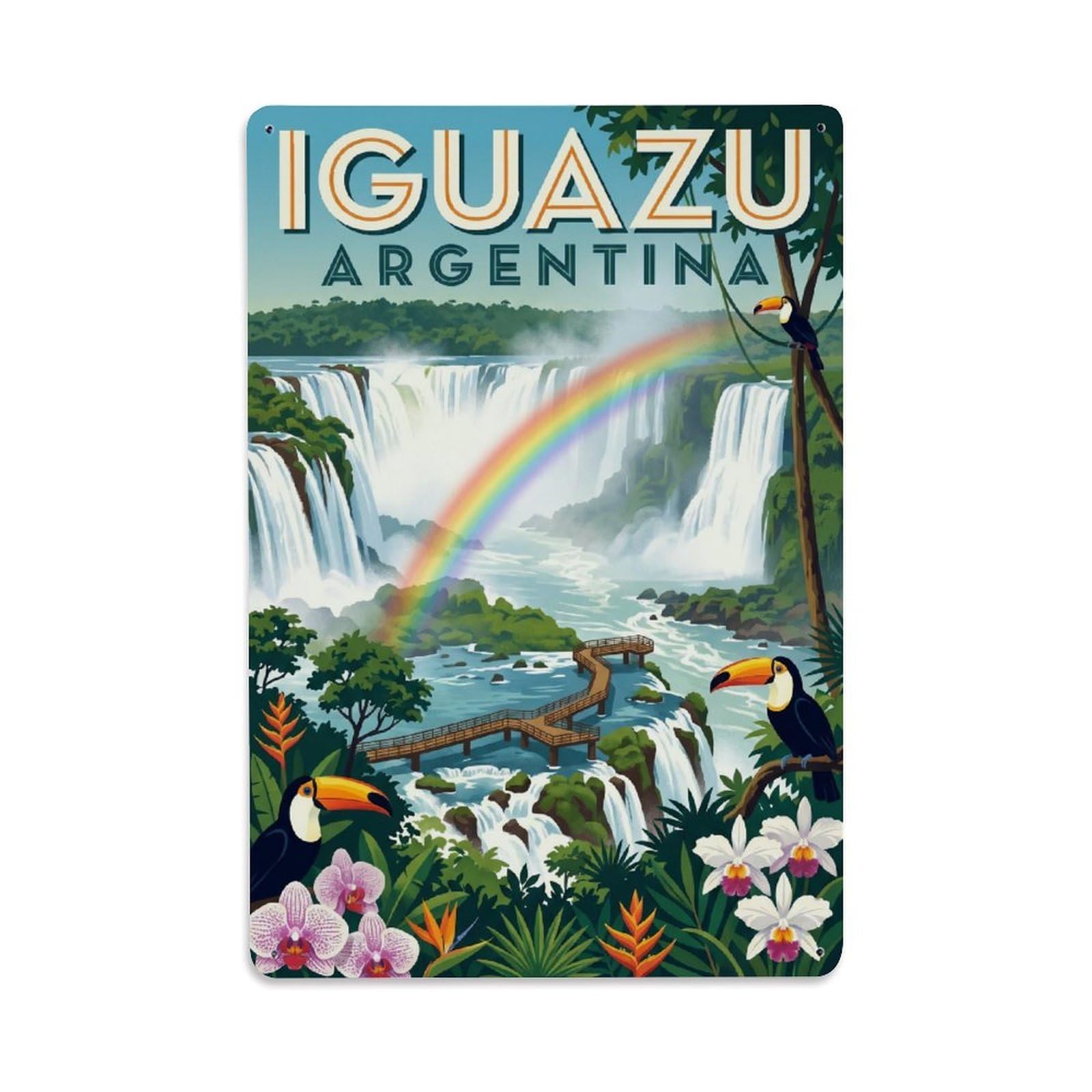 Travel Argentina Iguazu Retro Metal Tin Sign