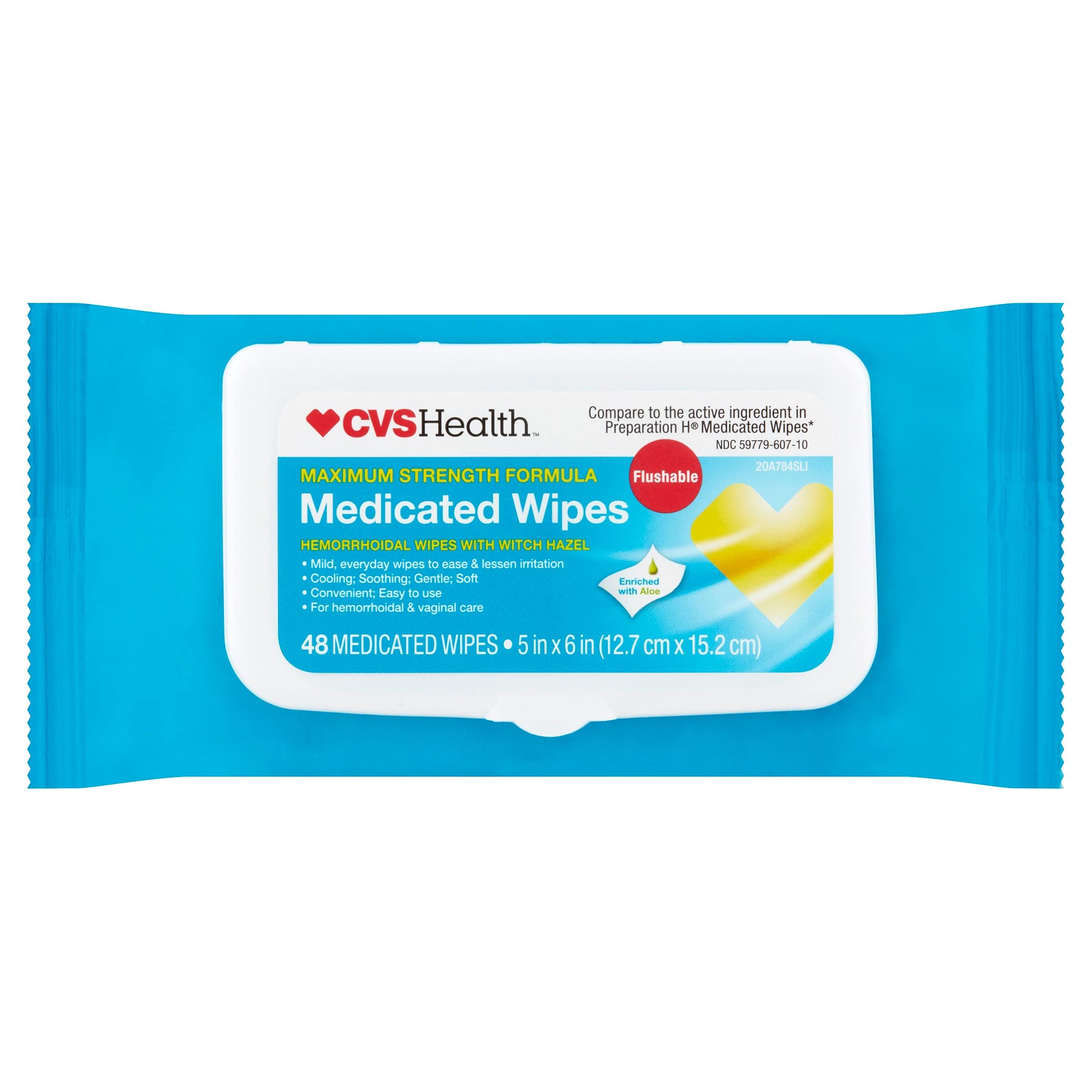 Amazon.com : CVS Health Medicated Wipes 48 : Health & Household