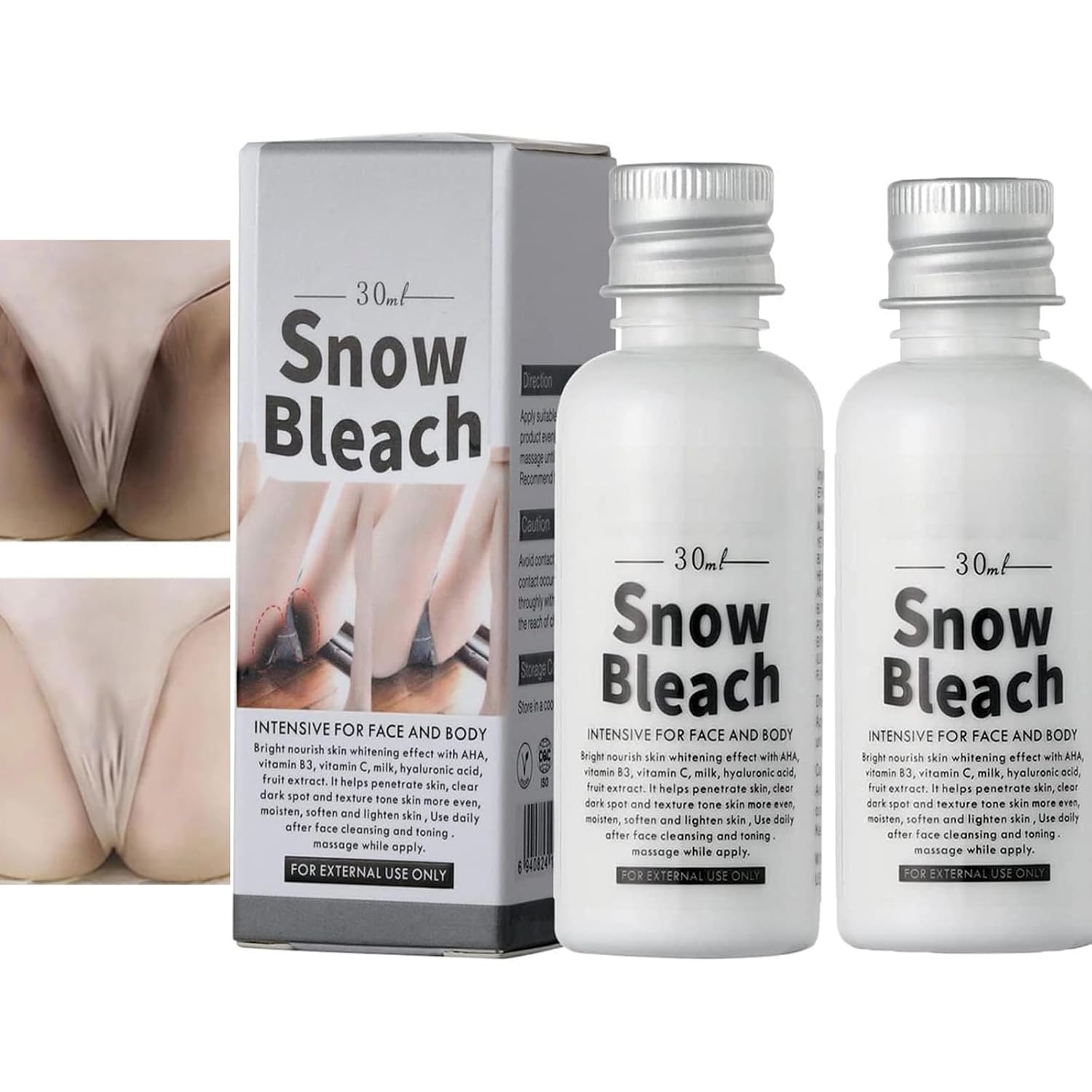 Generic Dark Inner Thighs Remover Underarm Cream Body Moisturizer Dark Toe Knuckles Treatment Removal Remover Corrector for Armpit Elbow Inner Thigh Neck Knee Private Part Intimate Crema para Aclarar (2 PCS)