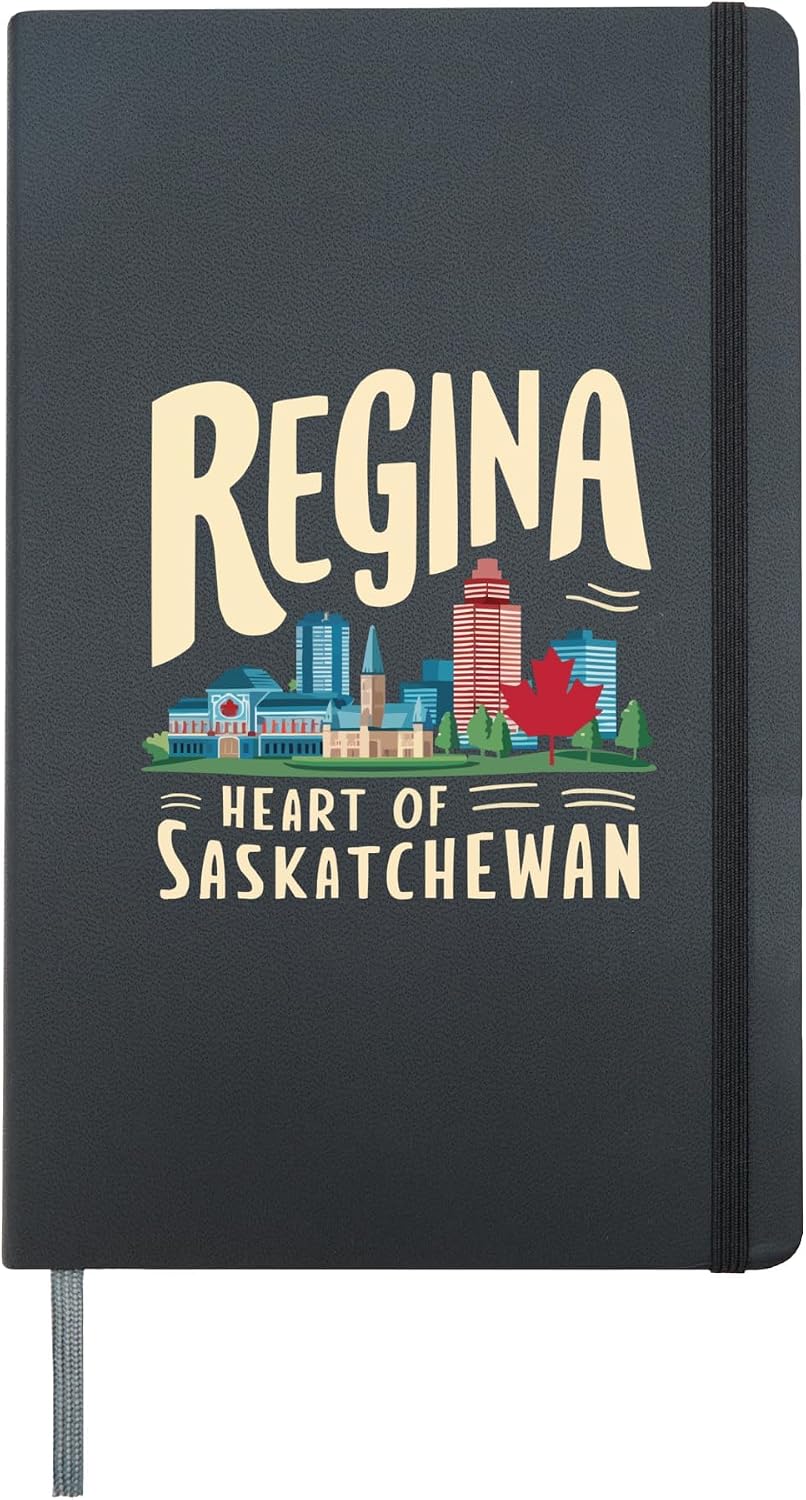 Regina Saskatchewan Travel Vacation I Love Canada Hardcover Journal, Black