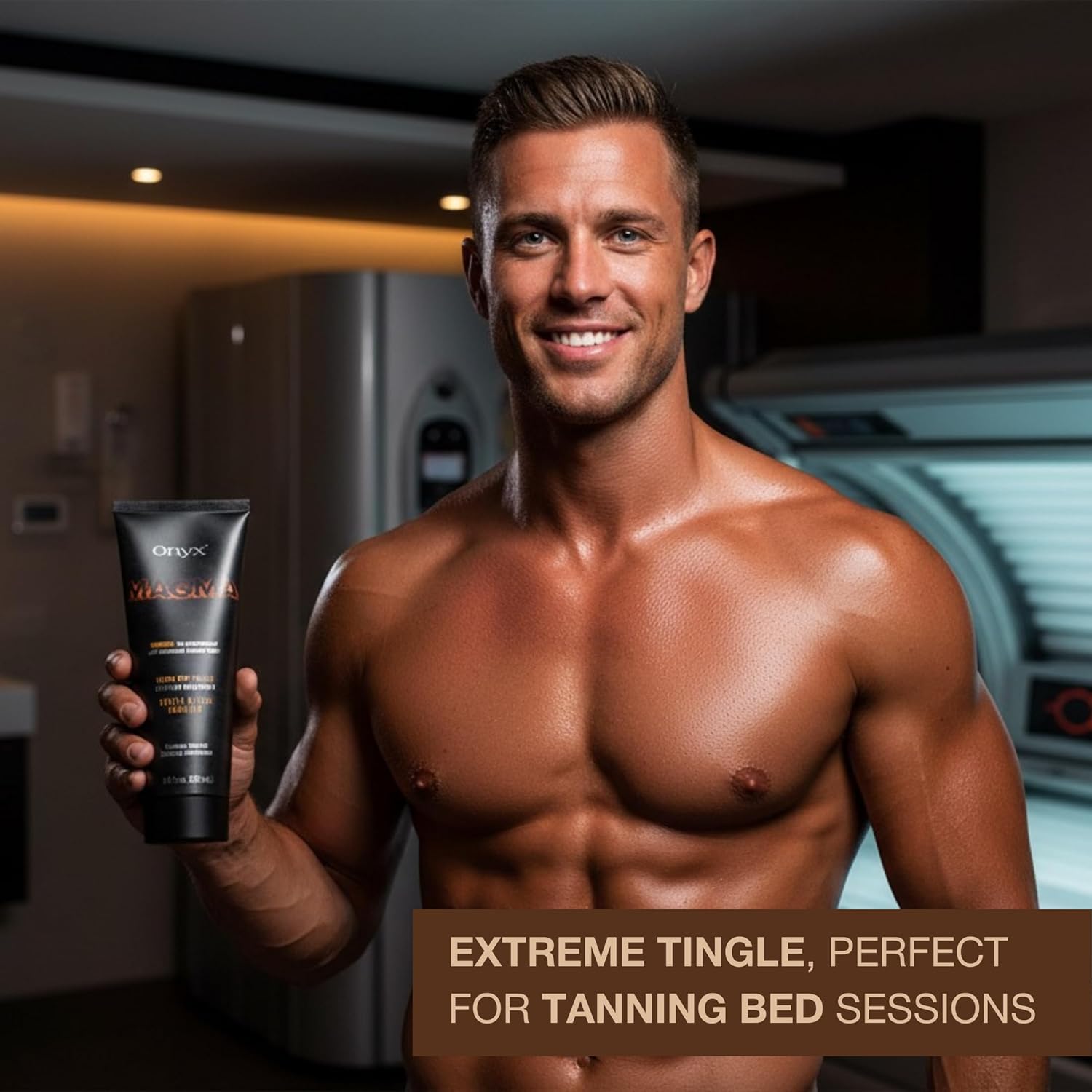 Onyx Magma Tingle Tanning Lotion for Tanning Beds - Triple Dark Bronzing Indoor Tan Lotion Accelerator for Advanced Tanners | Hot Tingle Formula with Aloe Vera and Cocoa Butter | 8.5 fl oz