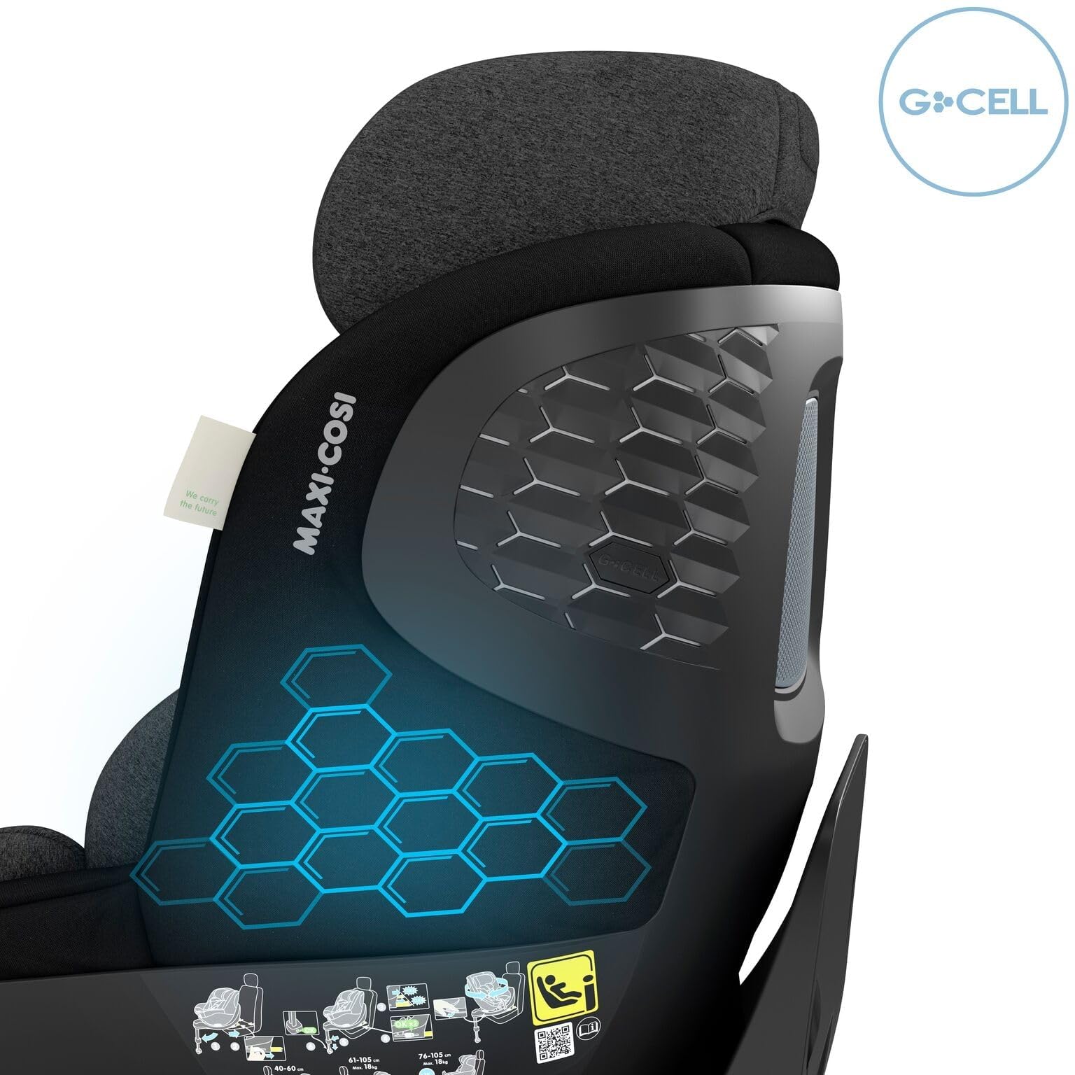 Maxi-Cosi Mica Pro Eco i-Size, 360°-Kindersitz mit ISOFIX, 0-4 Jahren, 40-105 cm, ClimaFlow, G-CELL-Seitenaufprallschutz, drehbarer Kindersitz, Neugeborene & Kleinkindsitz, Authentic Black