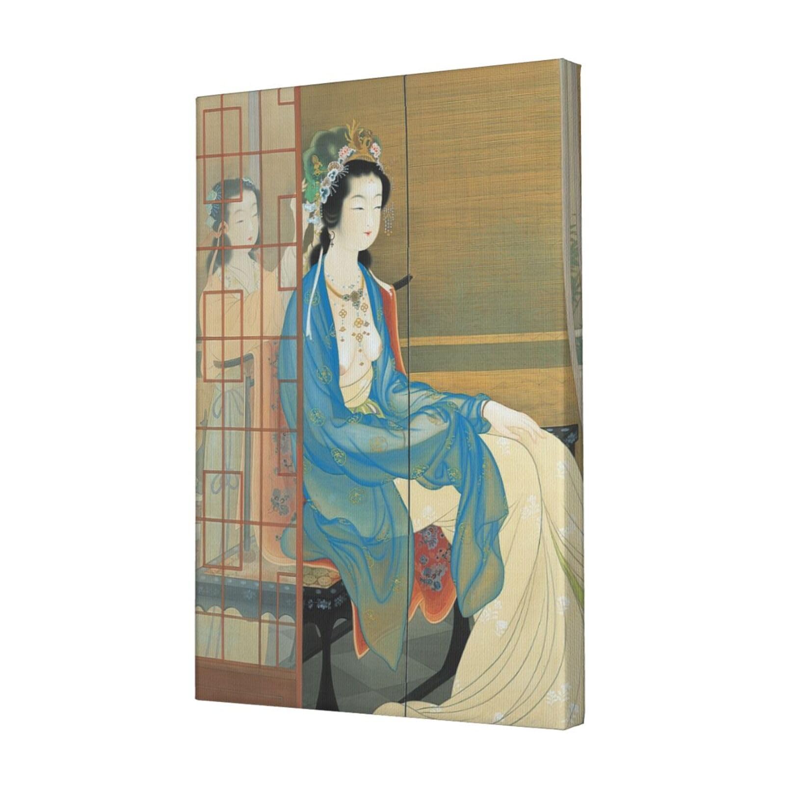 Amazon.co.jp: キャンバス絵画 上村松園 楊貴妃油絵 世界の名画 アート