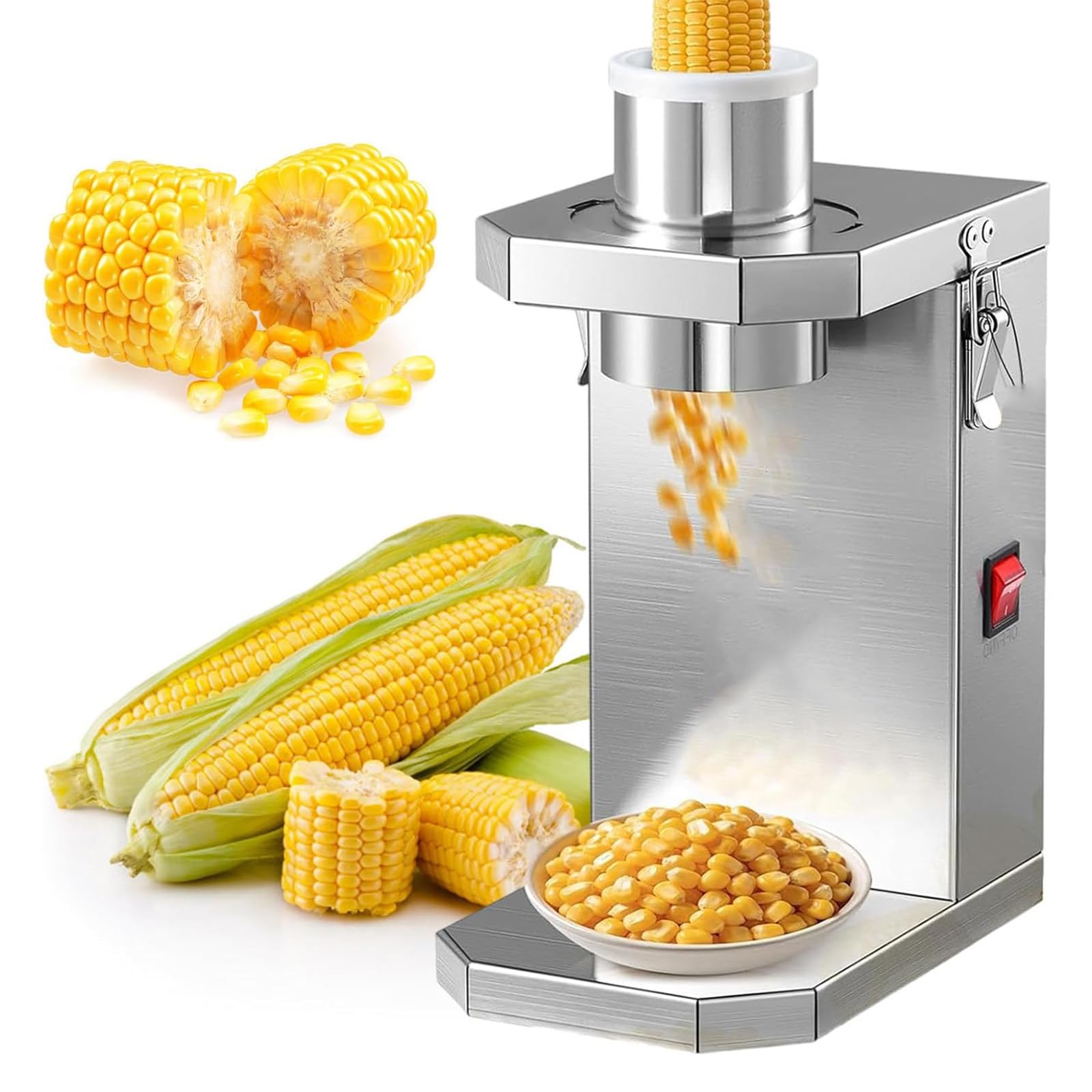 LQQYJSM Electric Corn Sheller, Commercial Thresher Machine Corn Cob Peeler