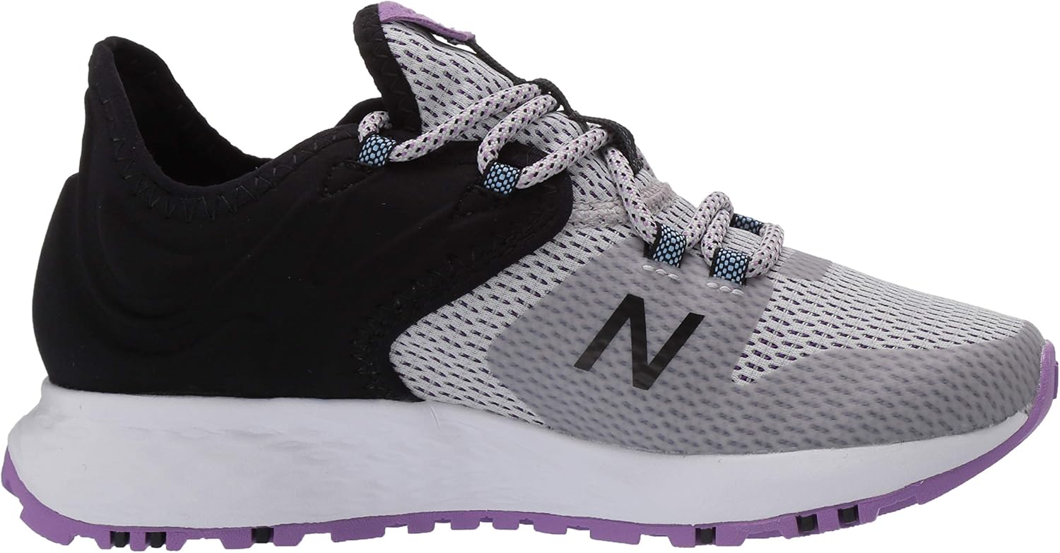 New Balance Women's Fresh Foam Roav Trail V1 Sneaker 6.5 Light Aluminum/Black/Neo Violet