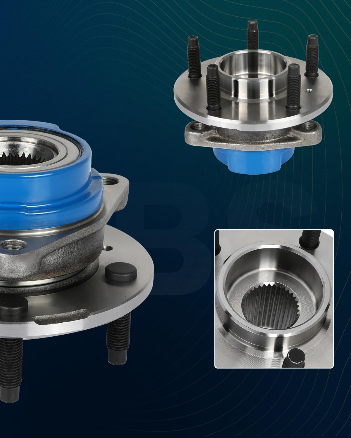 SCITOO 513203 New Front Wheel Bearing Hub fit 2005 For Buick LaCrosse 2003-2005 For Buick Century 5 Lugs Axle Hub Assembly Kit NO/ABS 1 Pack