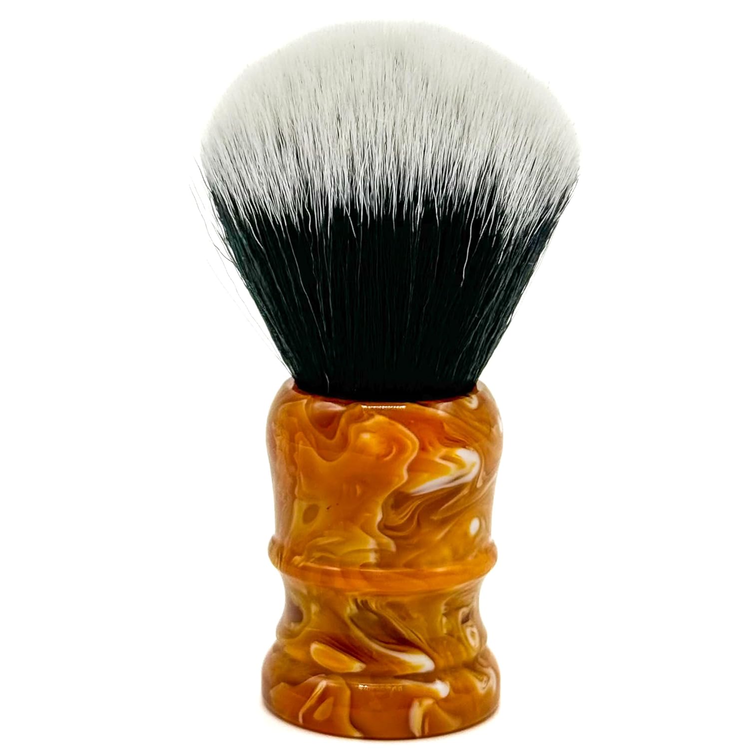Parker “Solar Storm” Ultra‑Soft Synthetic Shaving Brush – 28 mm Tuxedo Knot – High‑Density for Superior Lathering + Acrylic Stand