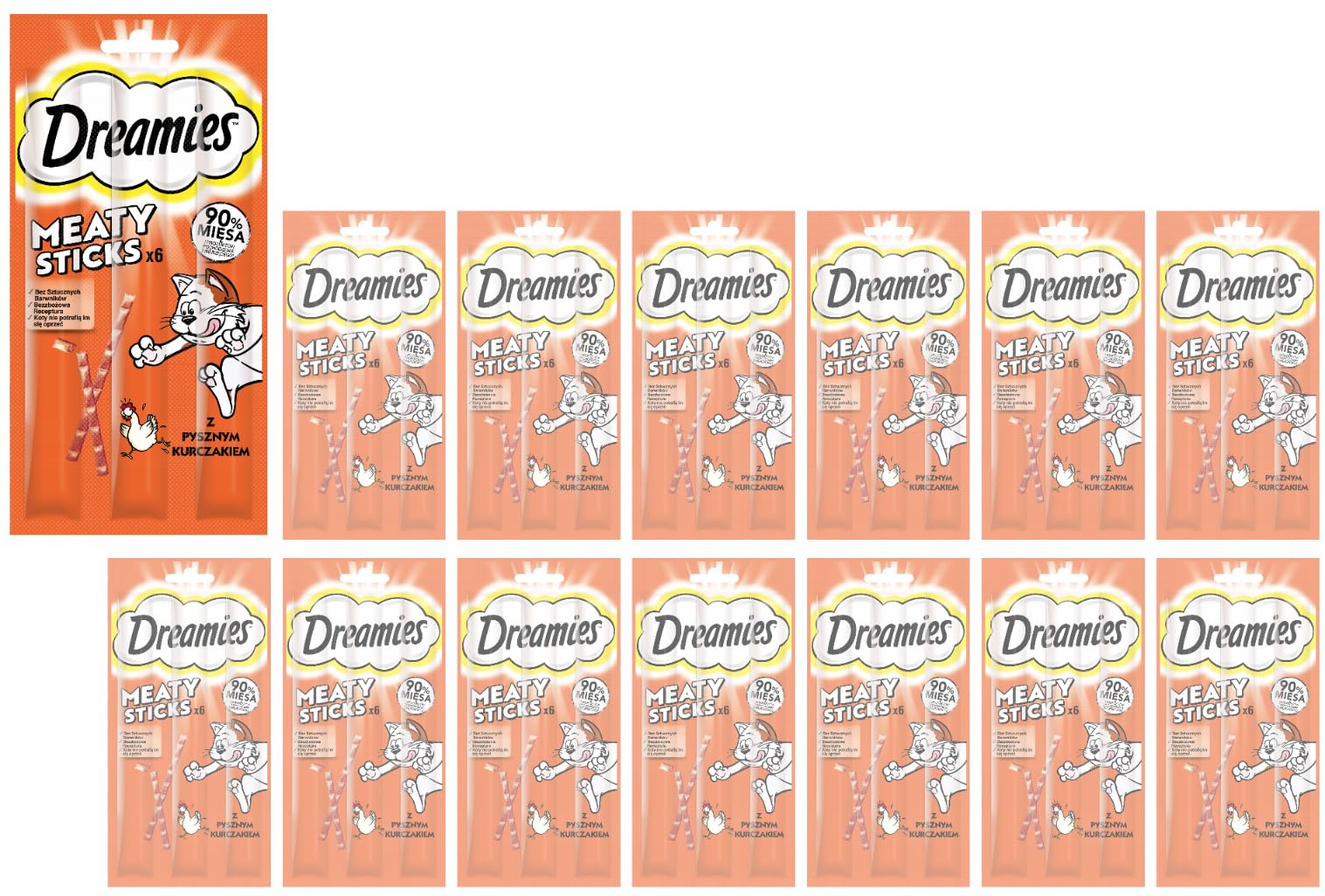 DREAMIES™ Meaty Sticks Friandises pour Chat au Poulet 14 x 6 x 5 g